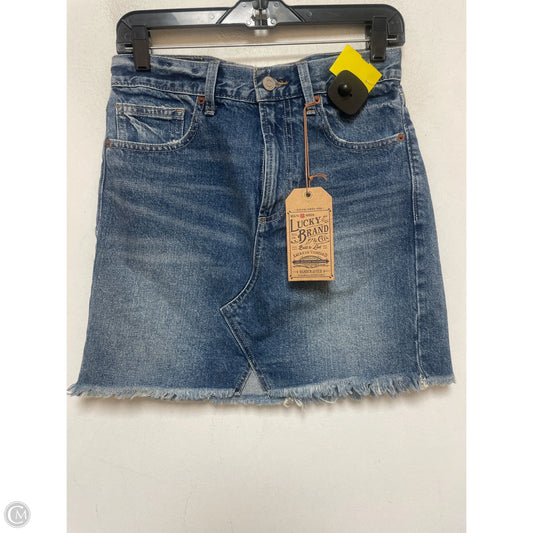 Skirt Mini & Short By Lucky Brand In Blue Denim, Size: 0