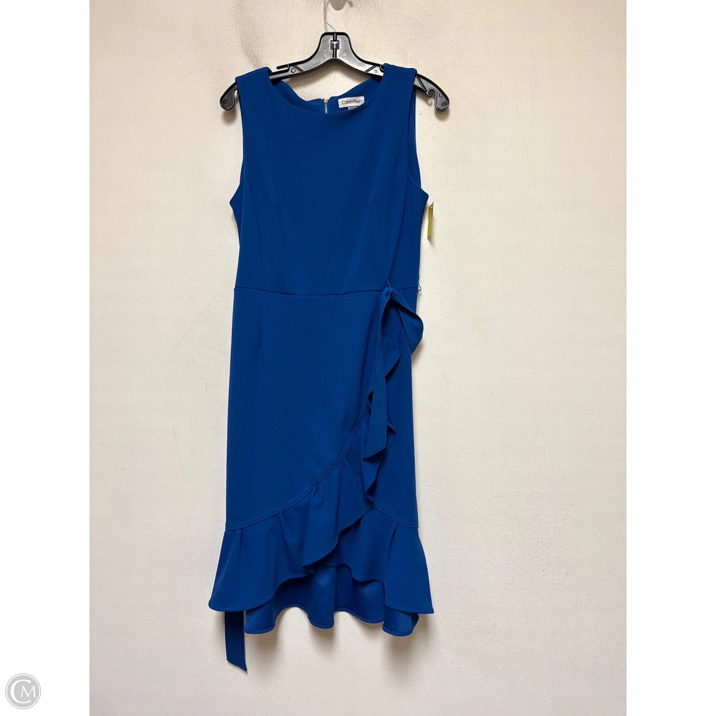 Dress Casual Midi By Calvin Klein In Blue, Size: M