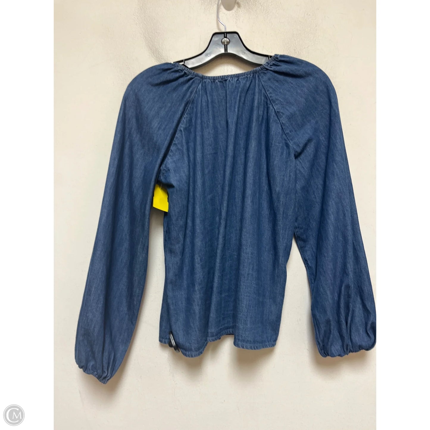 Top Long Sleeve By Loft In Blue Denim, Size: Xs