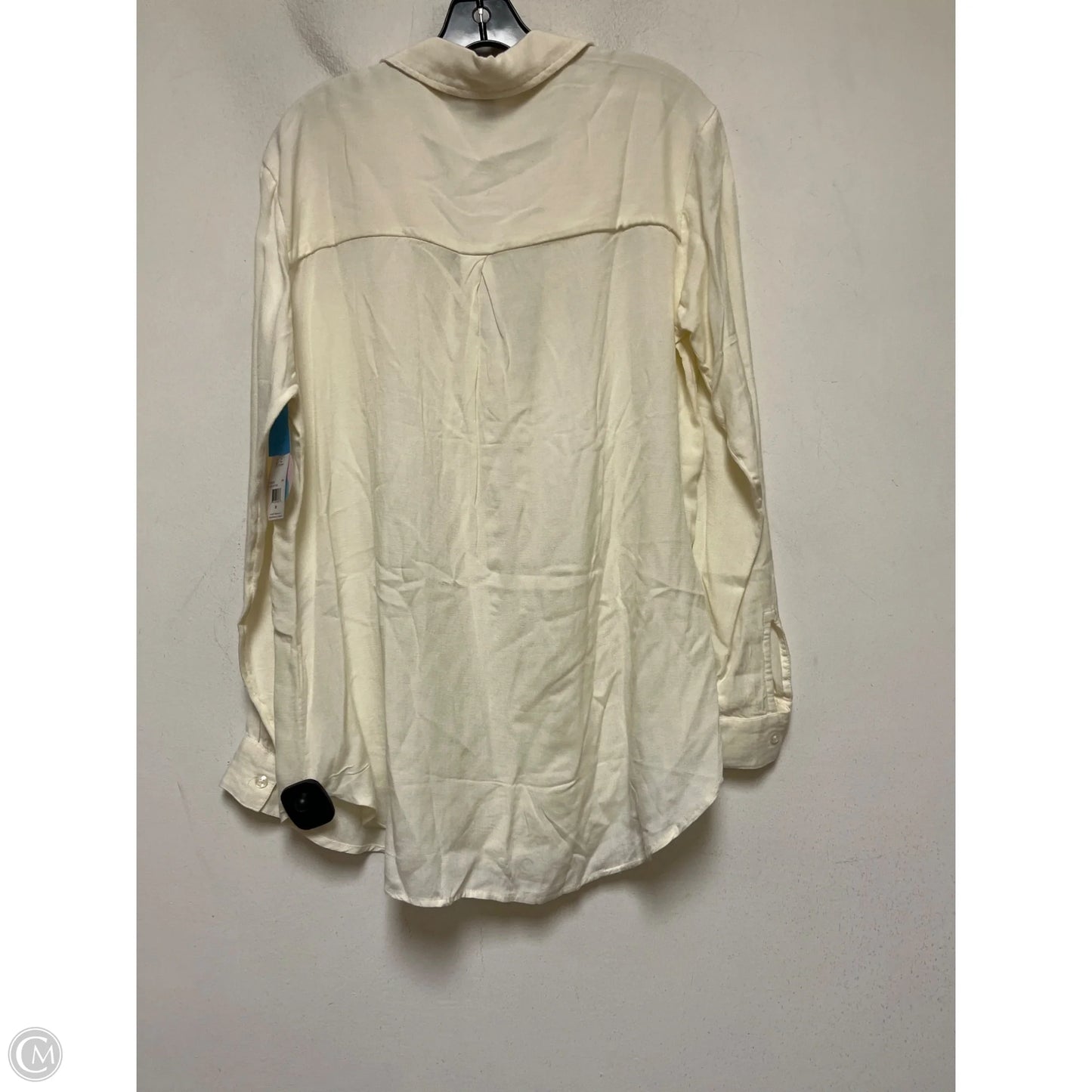 Top Long Sleeve By Volcom In Cream, Size: M