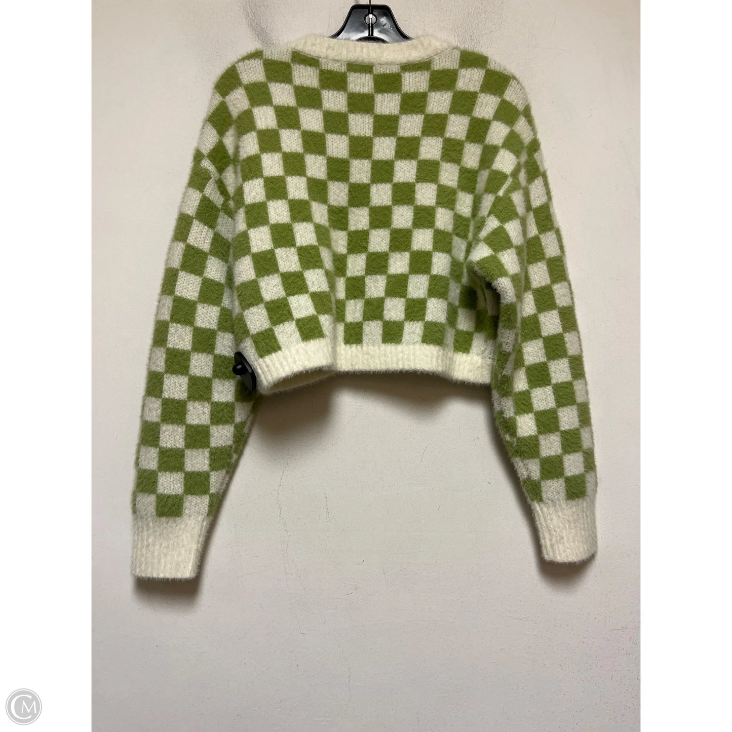Sweater Cardigan By La Hearts In Cream & Green, Size: M