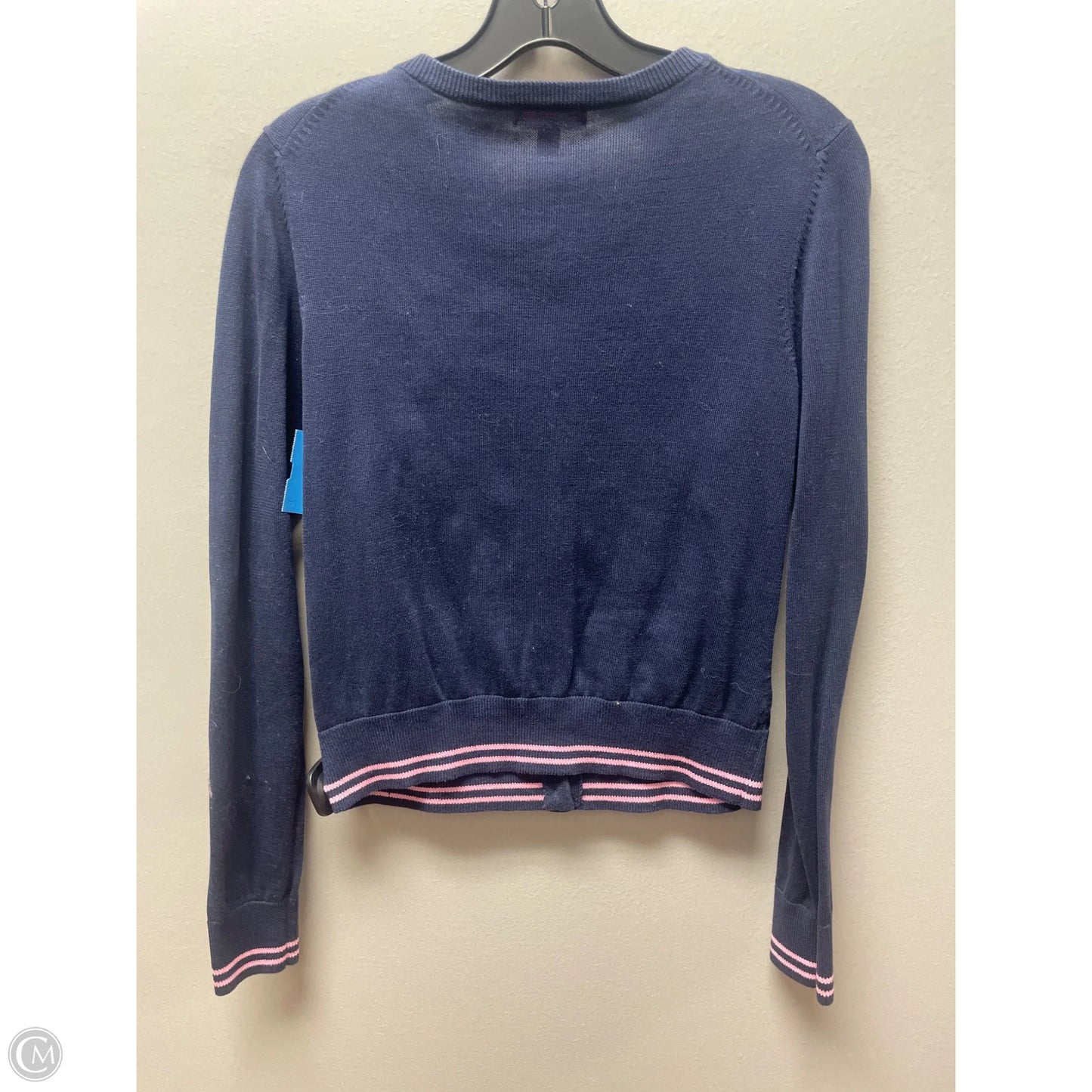 Sweater Cardigan Designer By Lilly Pulitzer In Blue & Pink, Size: S