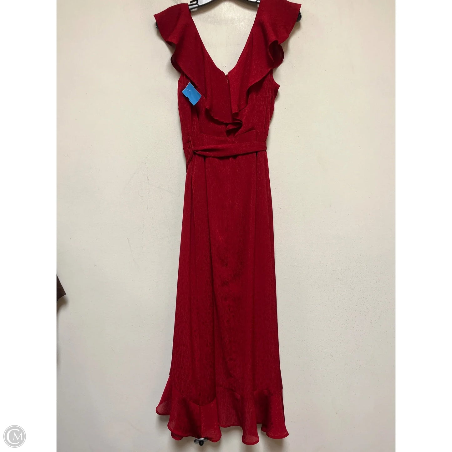 Dress Casual Midi By Dkny In Red, Size: L