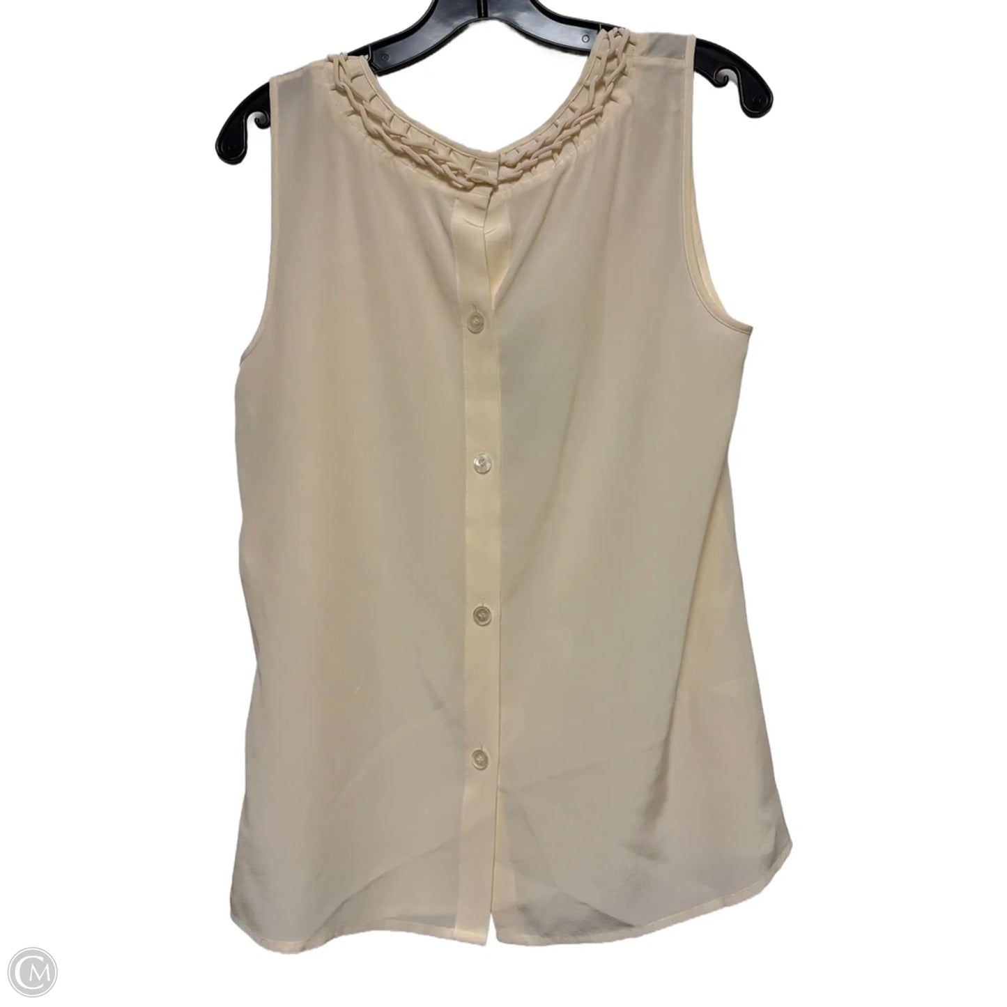 Top Sleeveless By Talbots In Cream, Size: M