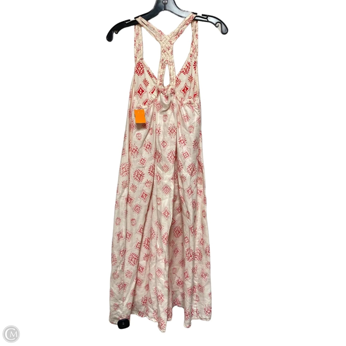 Dress Casual Midi By Artisan Ny In Cream & Red, Size: M