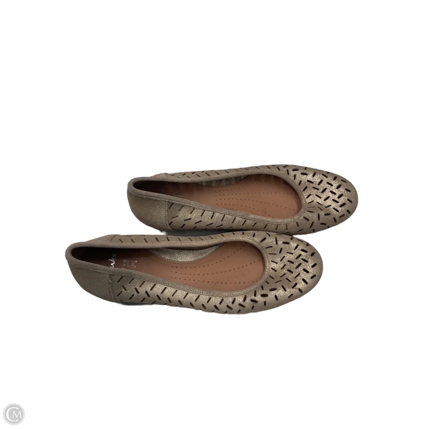 Shoes Flats By Clarks In Gold, Size: 6.5
