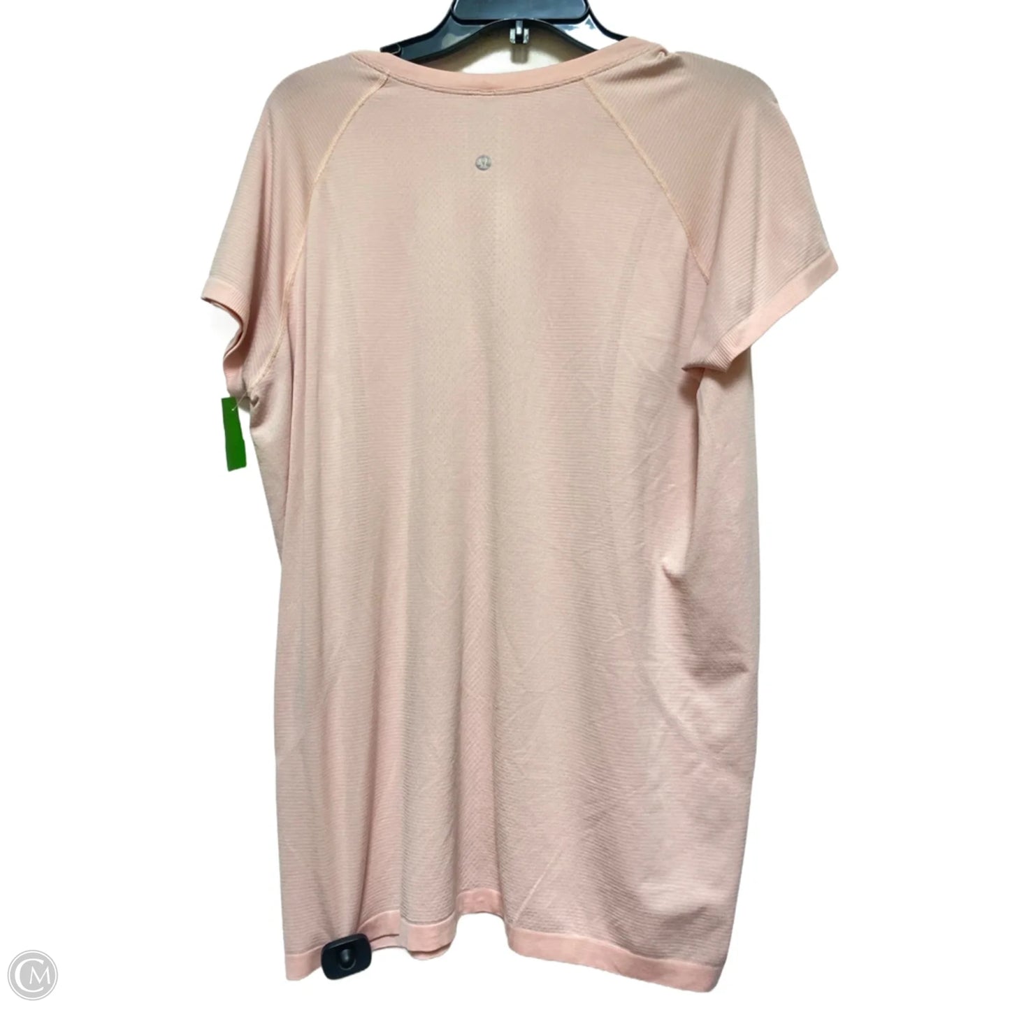 Athletic Top Short Sleeve By Lululemon In Pink, Size: 18