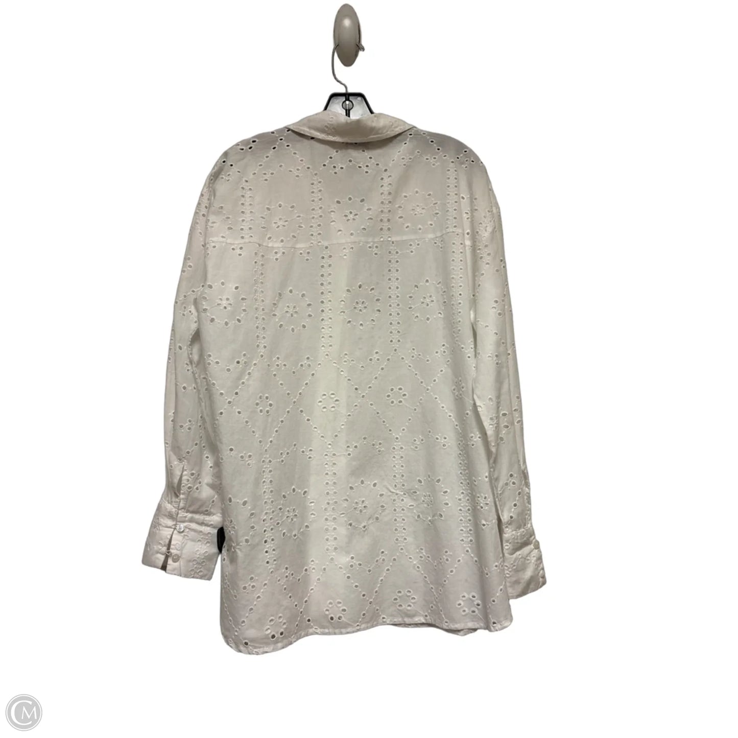 Top Long Sleeve By Calypso St Barth In White, Size: L