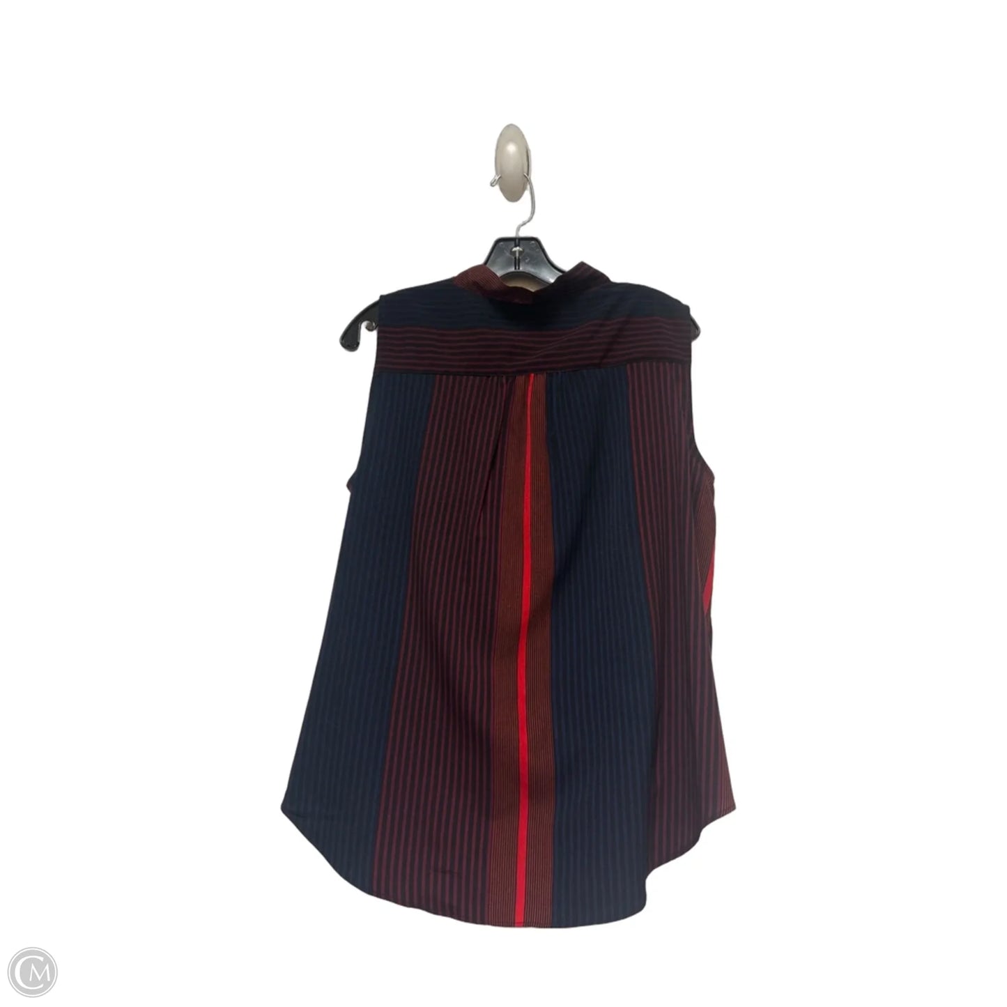 Top Sleeveless By Liz Claiborne In Striped Pattern, Size: L