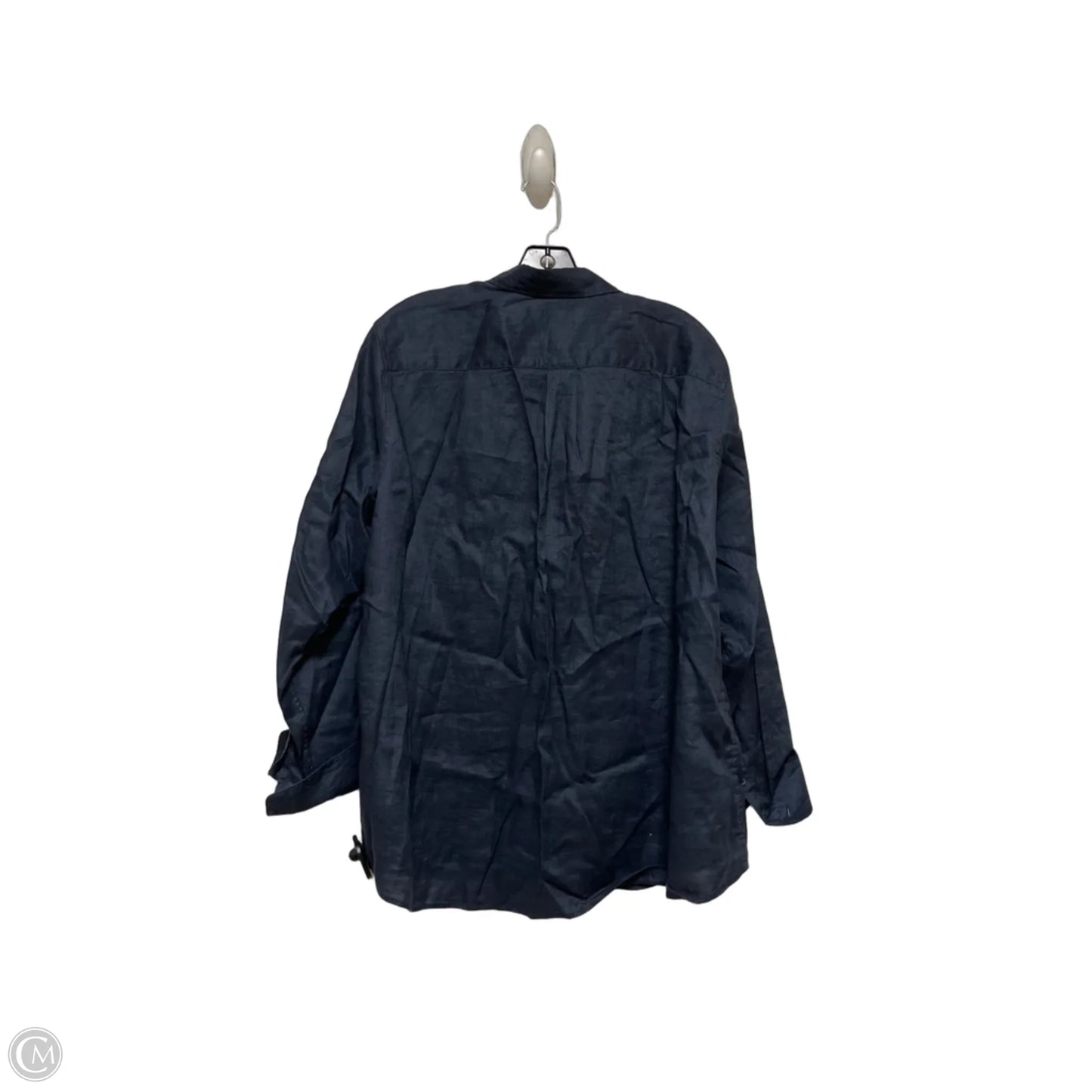 Top Long Sleeve By Uniqlo In Navy, Size: 2x