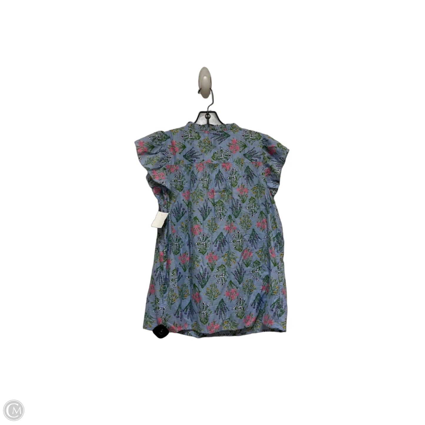 Top Sleeveless By Loft In Floral Print, Size: L