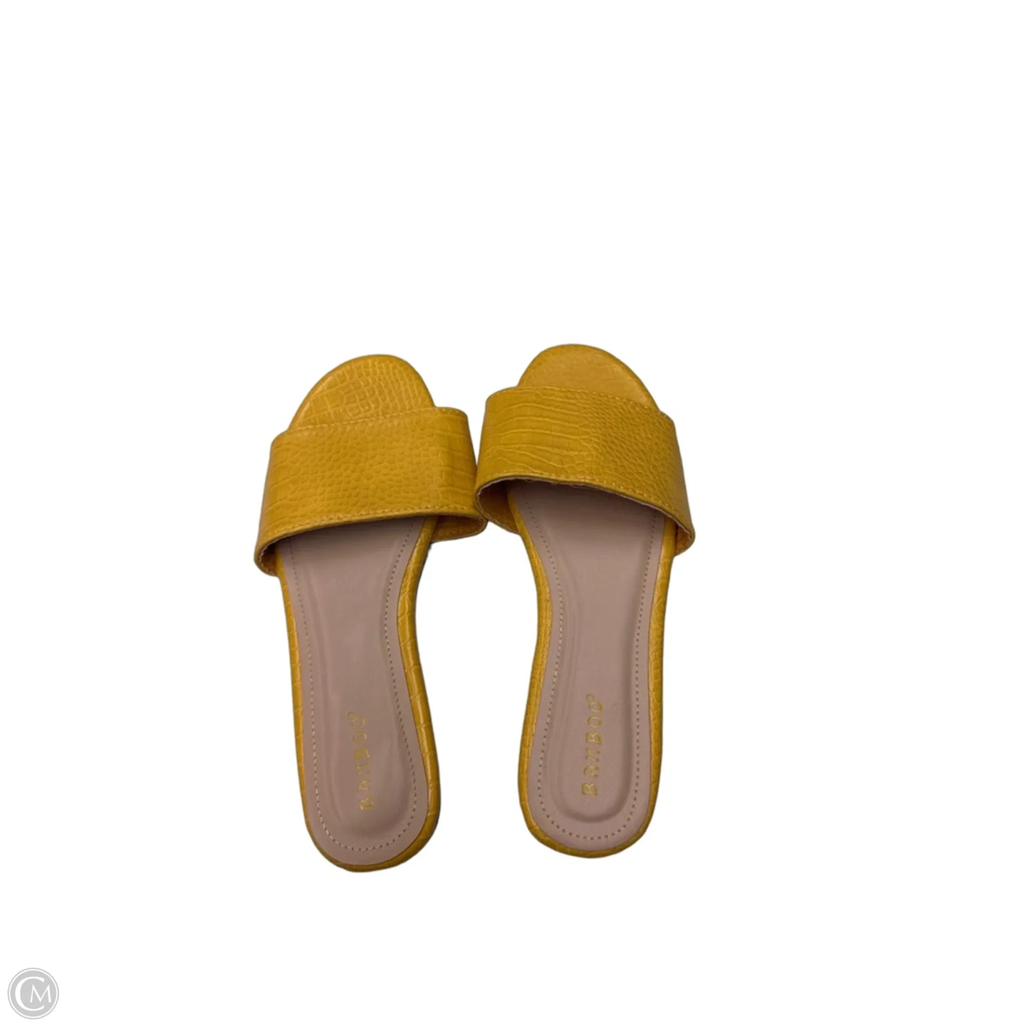 Sandals Flats By Bamboo In Yellow, Size: 9