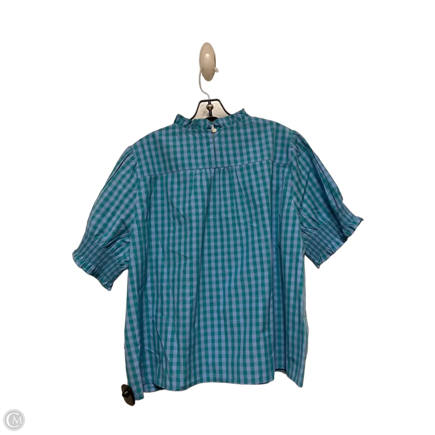 Top Short Sleeve By J. Crew In Checkered Pattern, Size: 3x