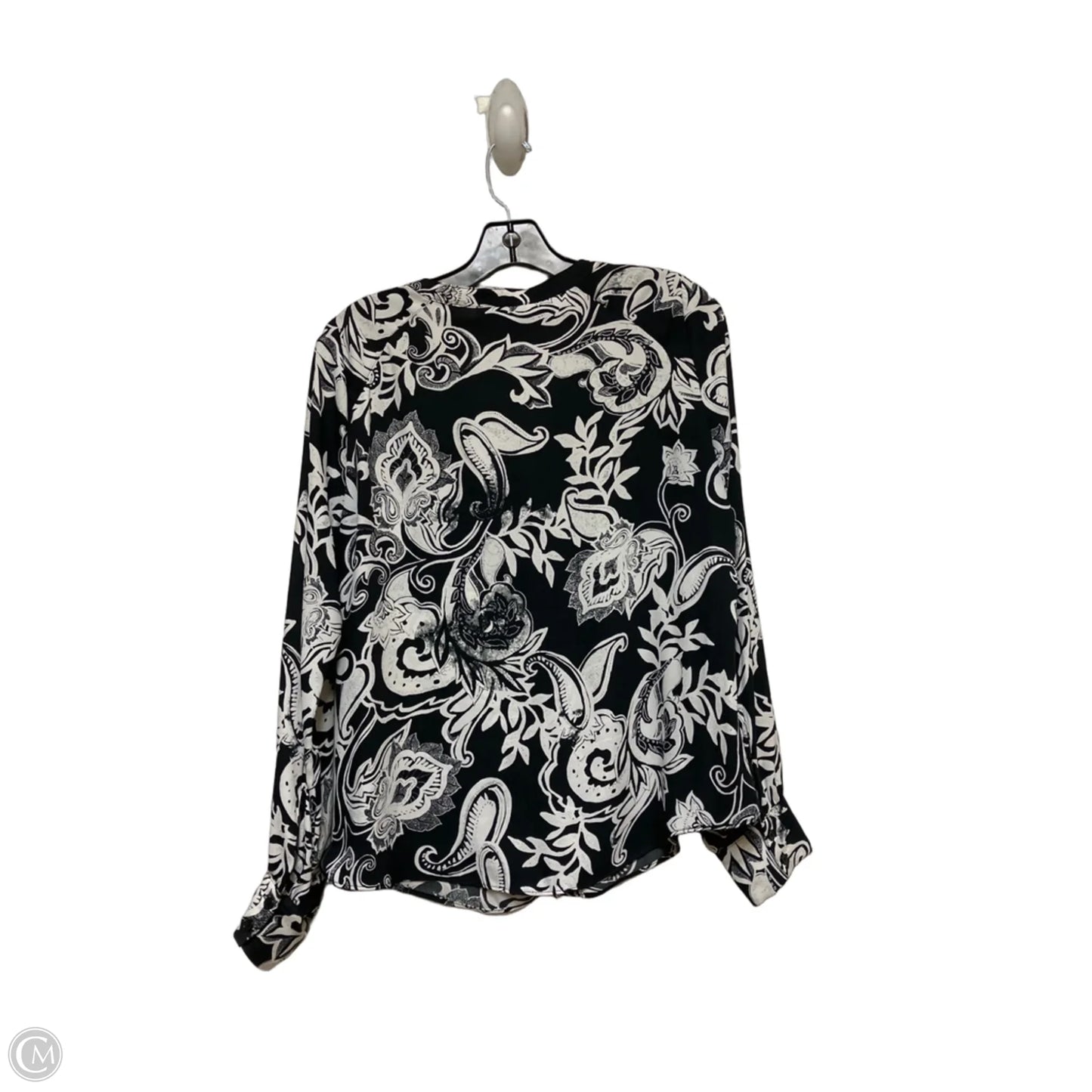 Top Long Sleeve By White House Black Market In Black & White, Size: S