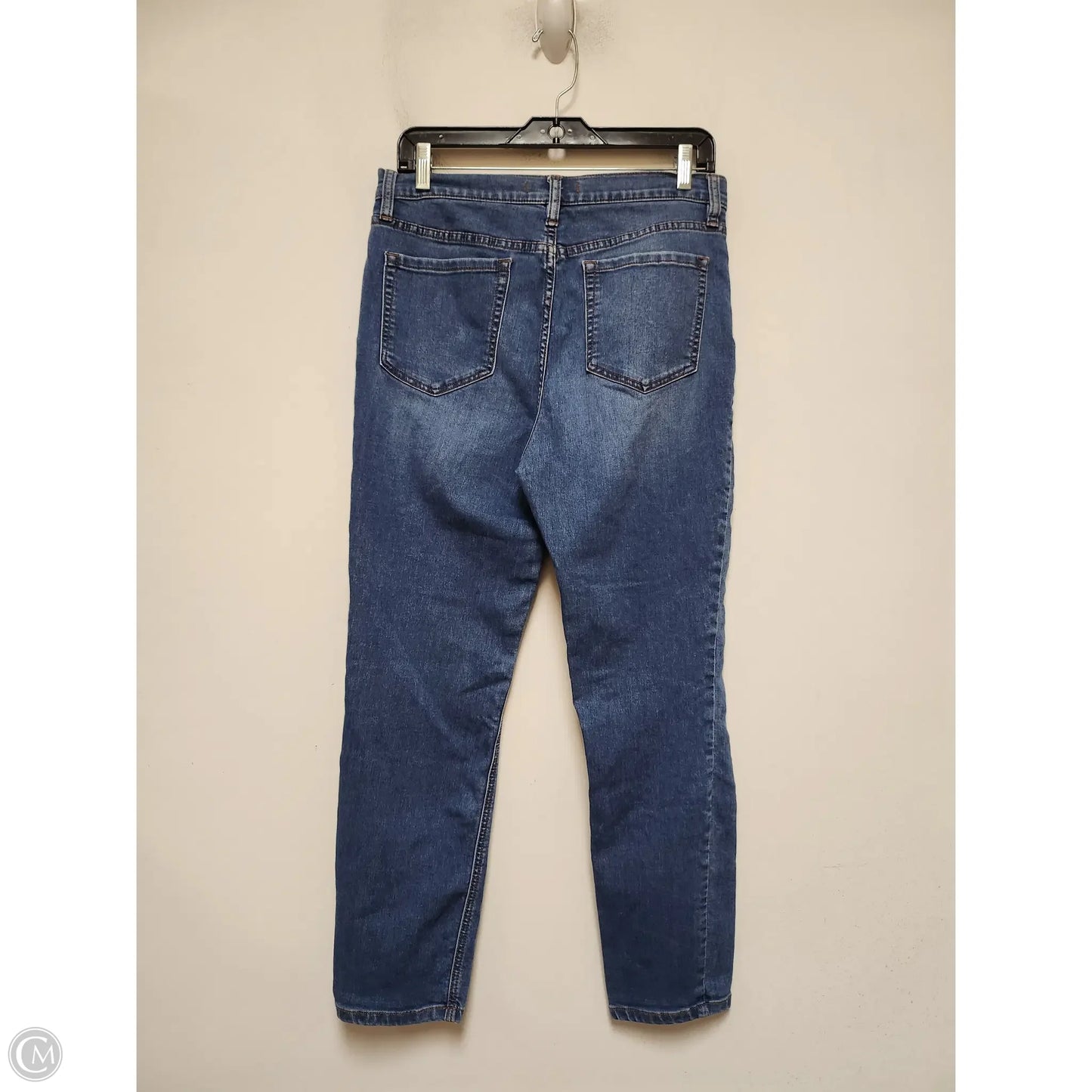 Jeans Straight By Free People In Blue Denim, Size: 8