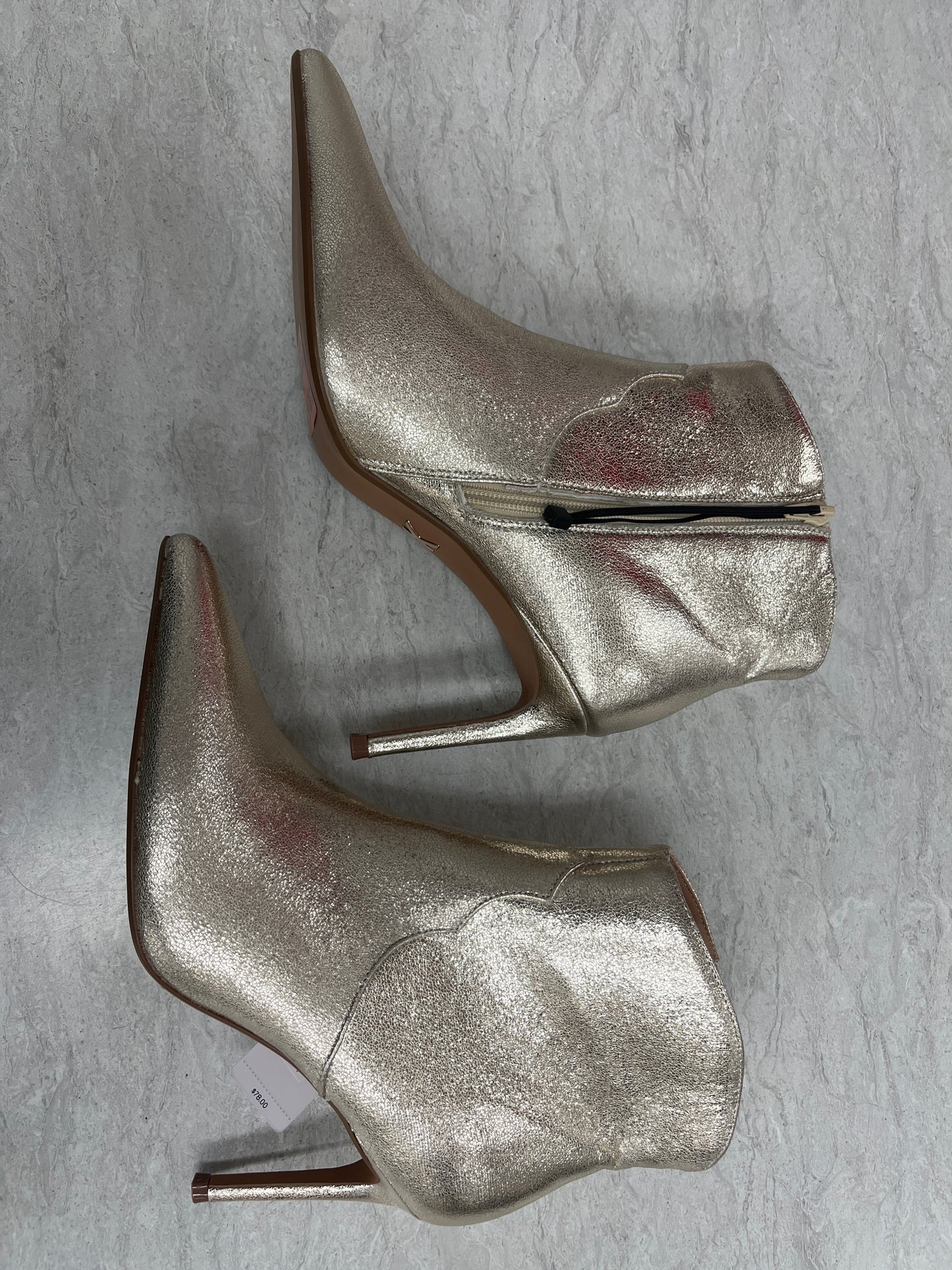 Boots Ankle Heels By Express In Gold, Size: 9