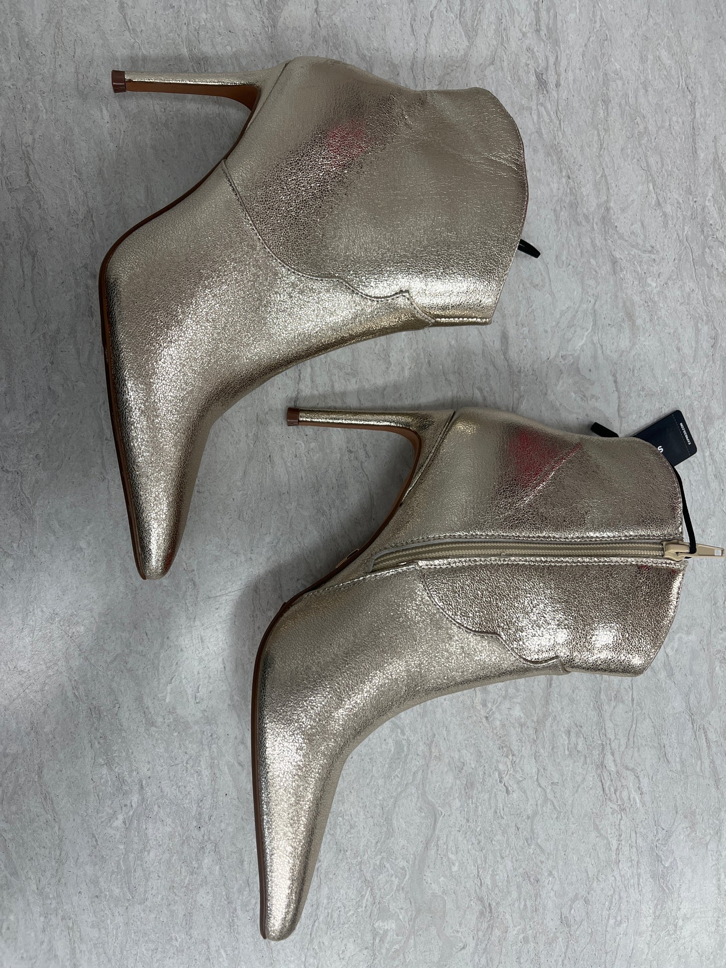 Boots Ankle Heels By Express In Gold, Size: 9