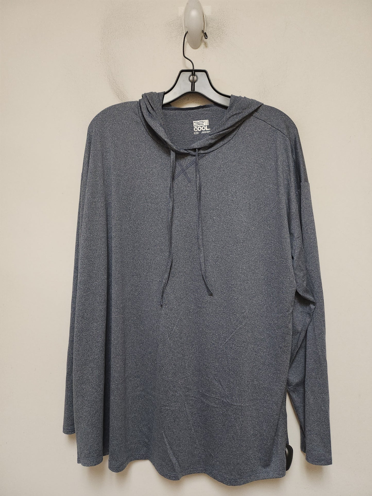 Athletic Top Long Sleeve Hoodie By 32 Degrees In Blue, Size: 2x