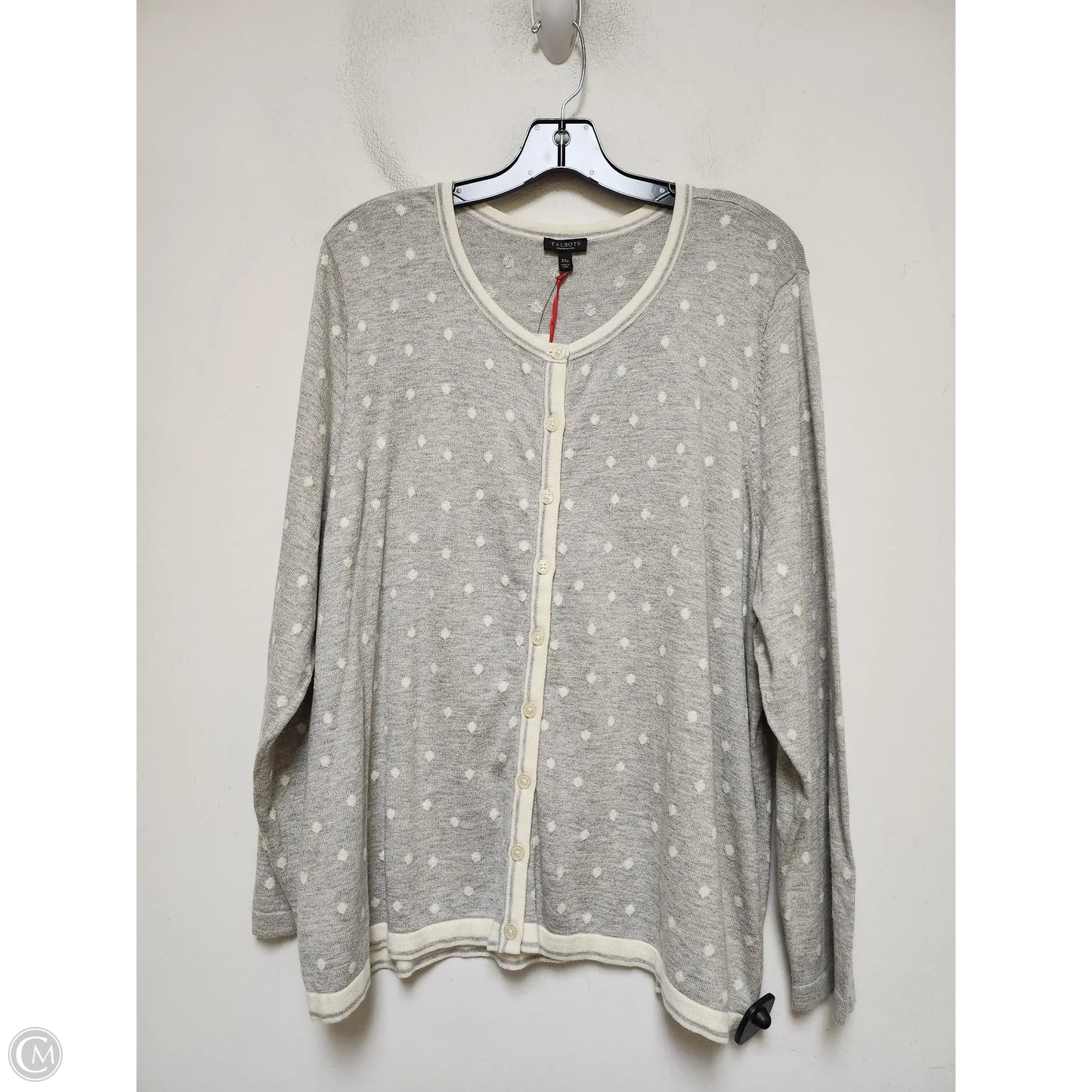 Cardigan By Talbots In Polkadot Pattern, Size: 3x