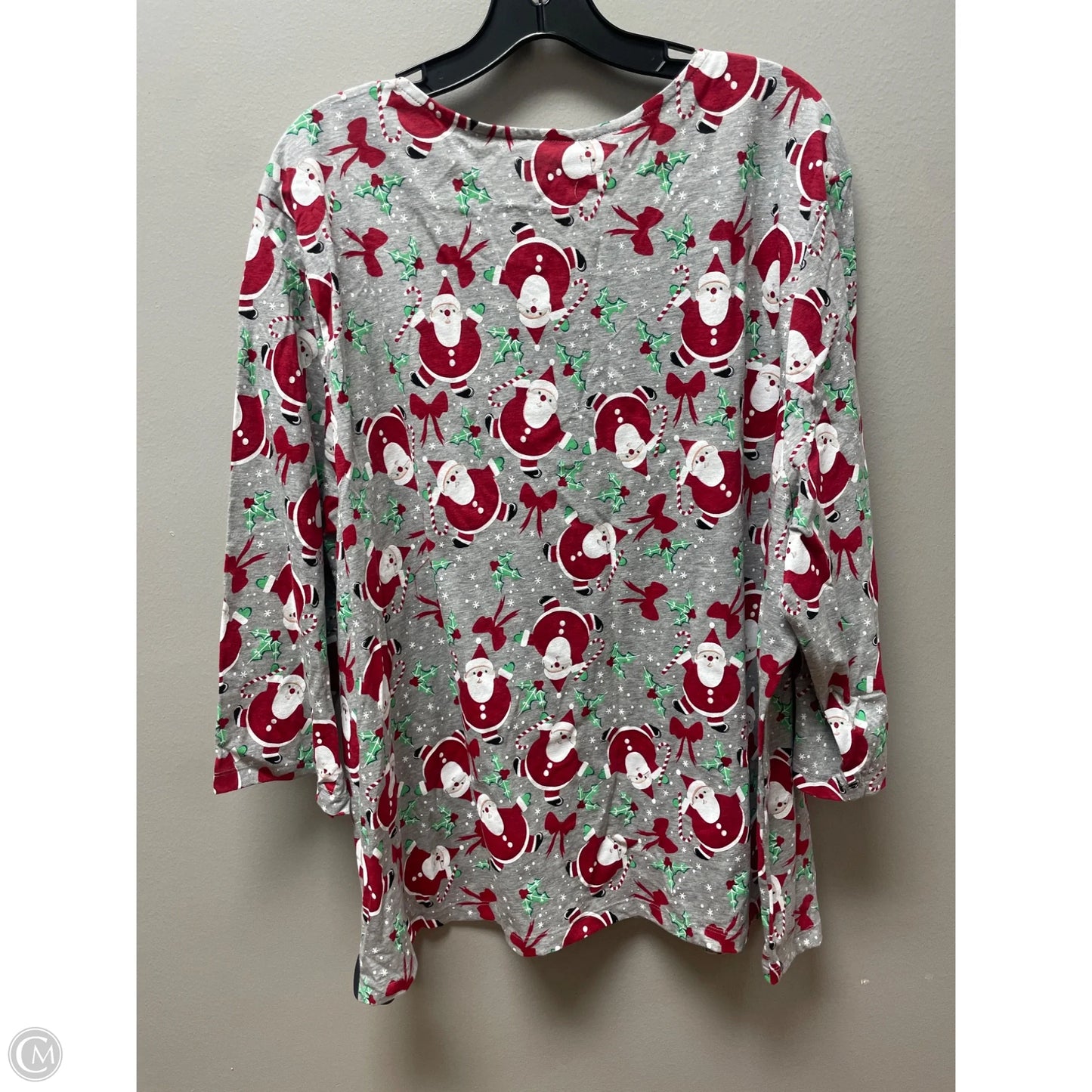 Top Short Sleeve By Coral Bay In Grey, Size: 3x