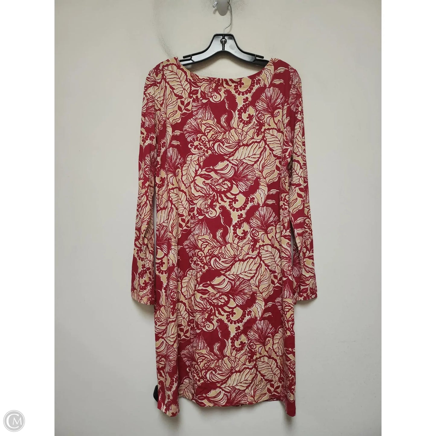 Dress Designer By Lilly Pulitzer In Pink & Tan, Size: L