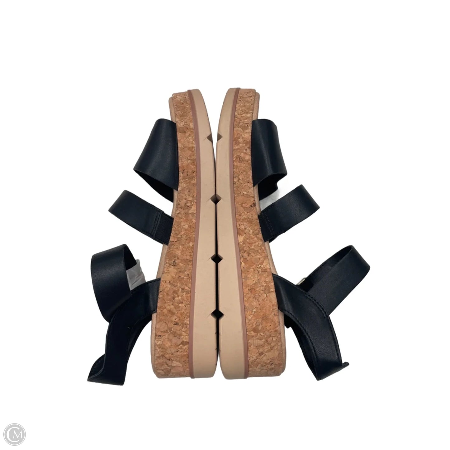 Sandals Heels Platform By Dr Scholls In Black & Brown, Size: 9