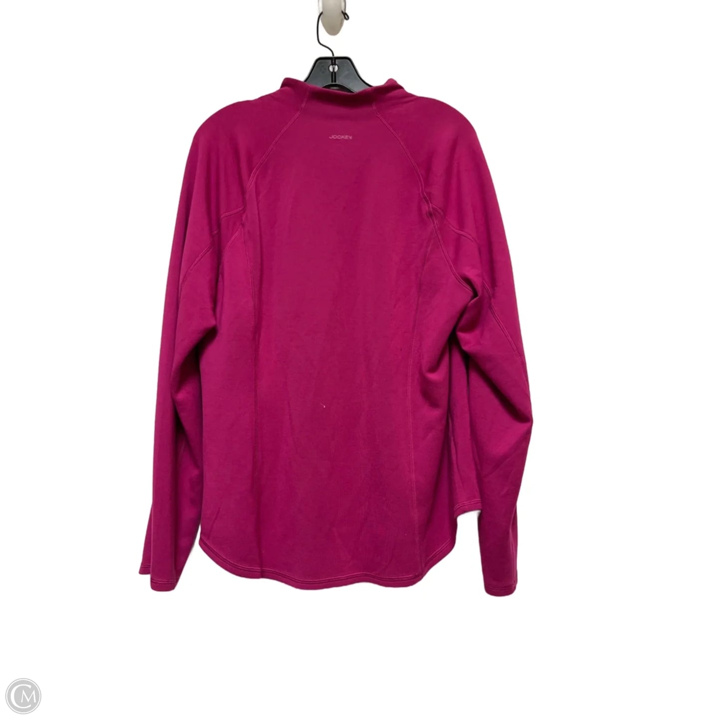 Athletic Top Long Sleeve Collar By Jockey In Pink, Size: Xl