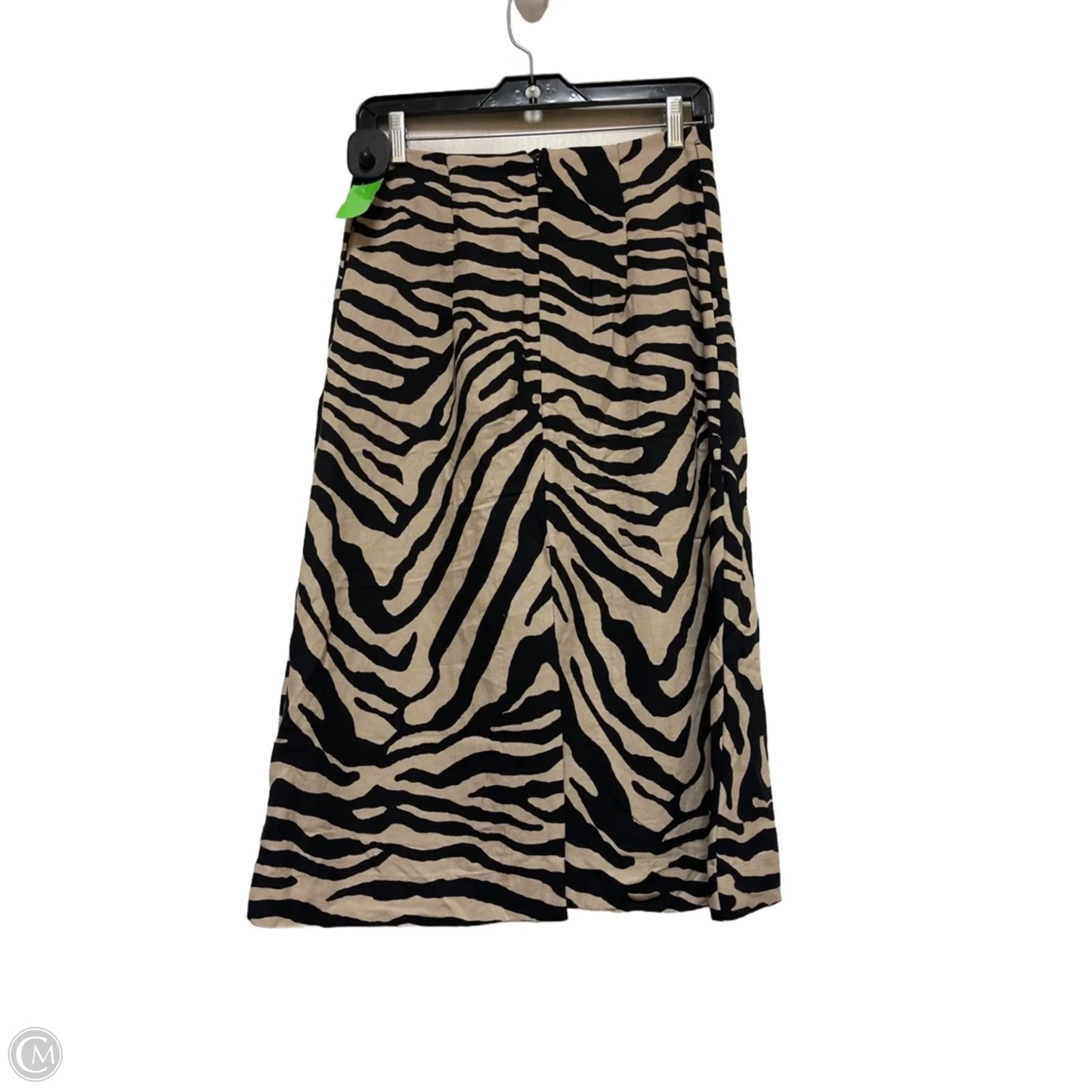 Skirt Midi By H&m In Black & Tan, Size: 6