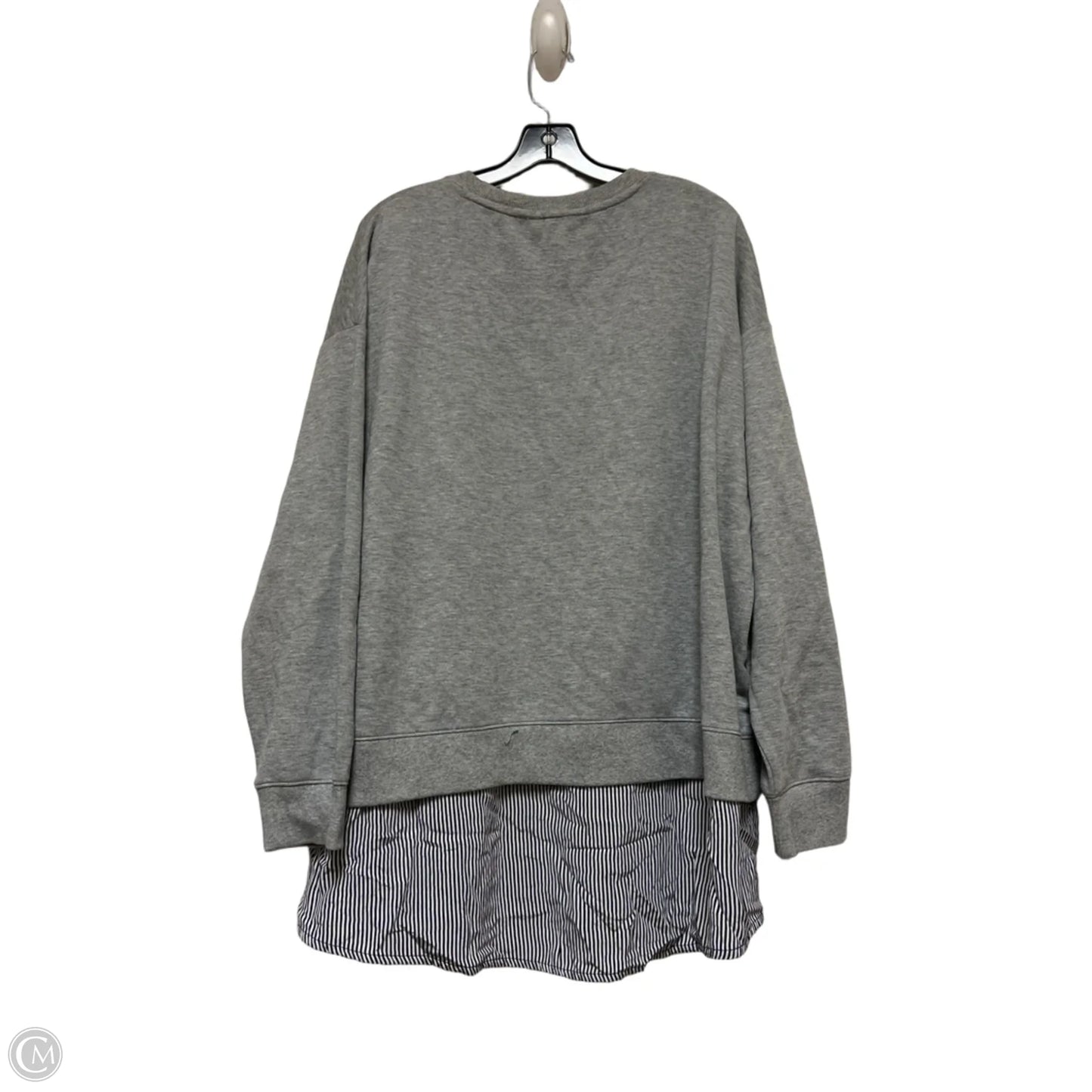 Sweatshirt Crewneck By Tommy Hilfiger In Grey, Size: 2x