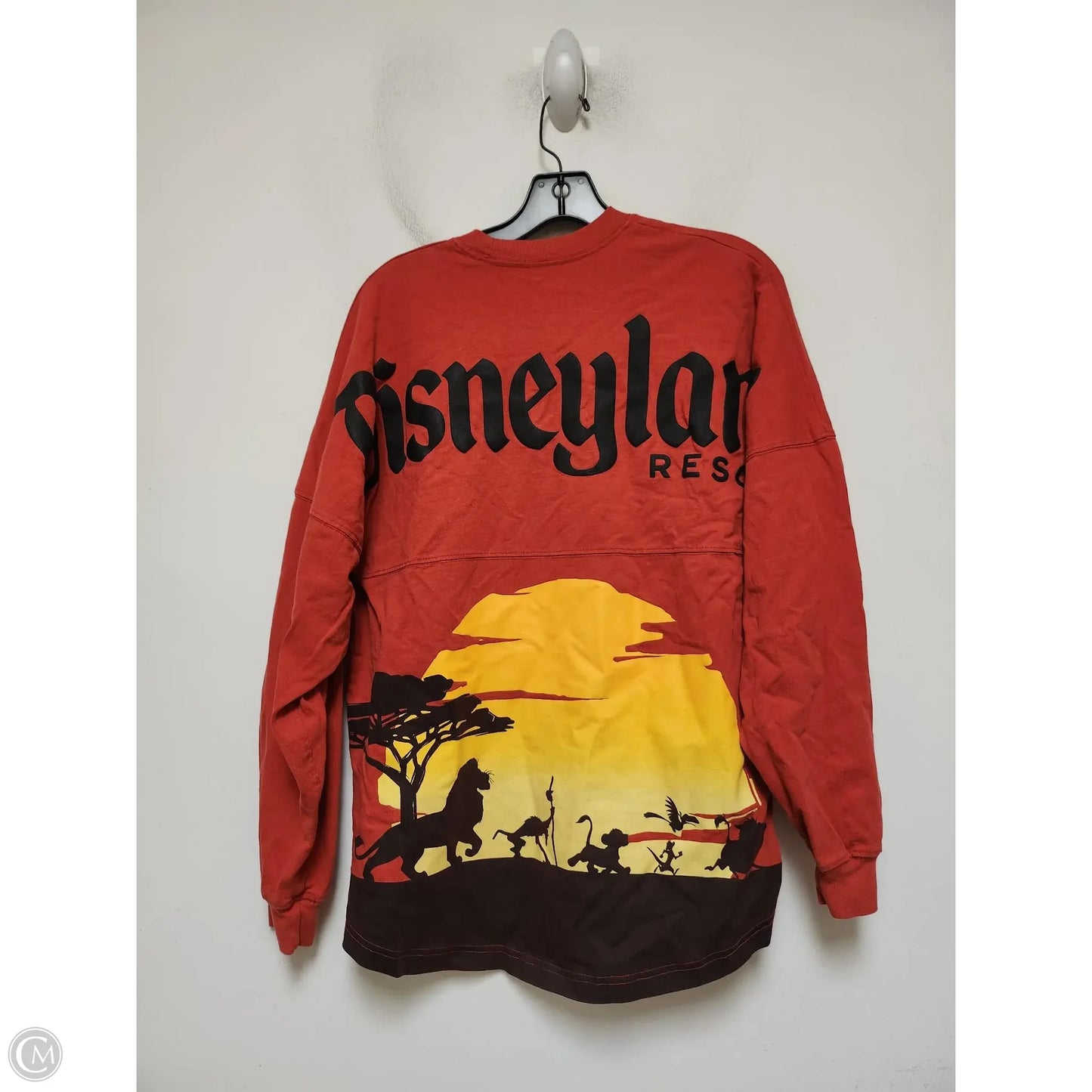 Top Long Sleeve By Walt Disney In Red, Size: S