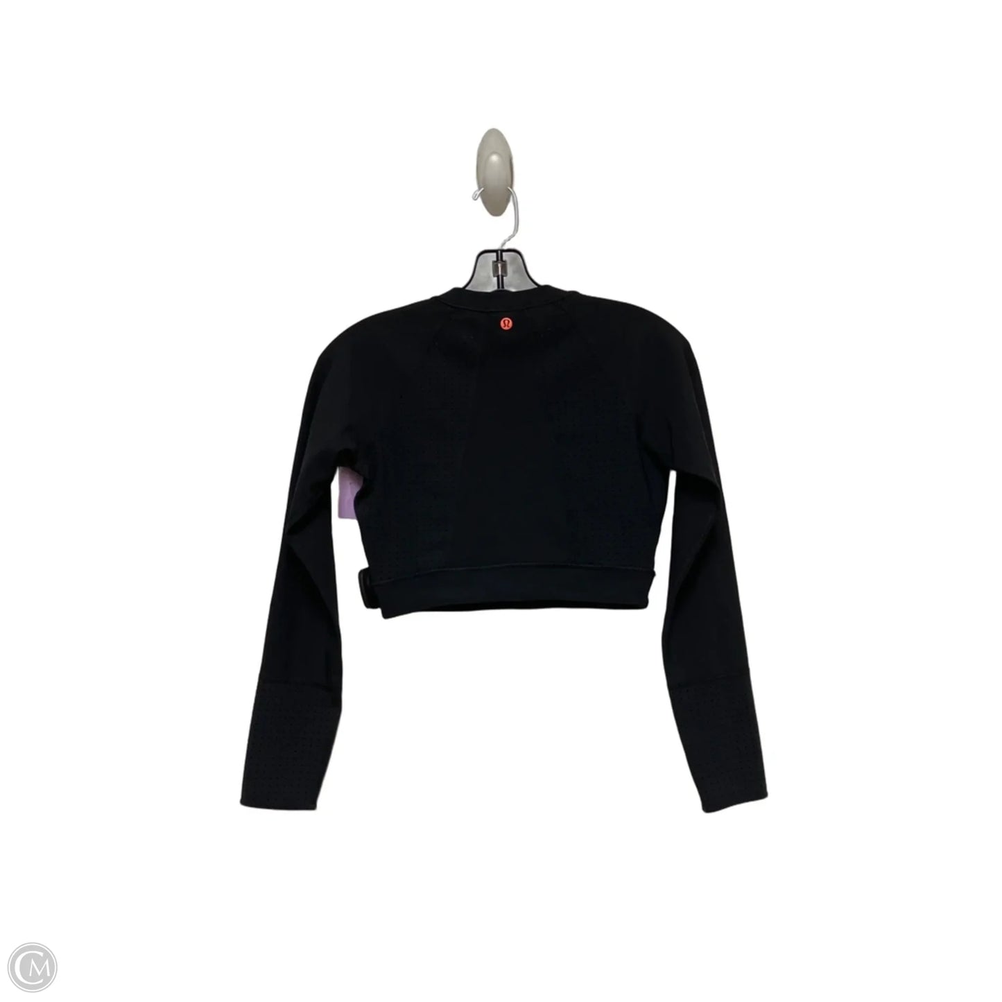 Athletic Top Long Sleeve Collar By Lululemon In Black, Size: Xs