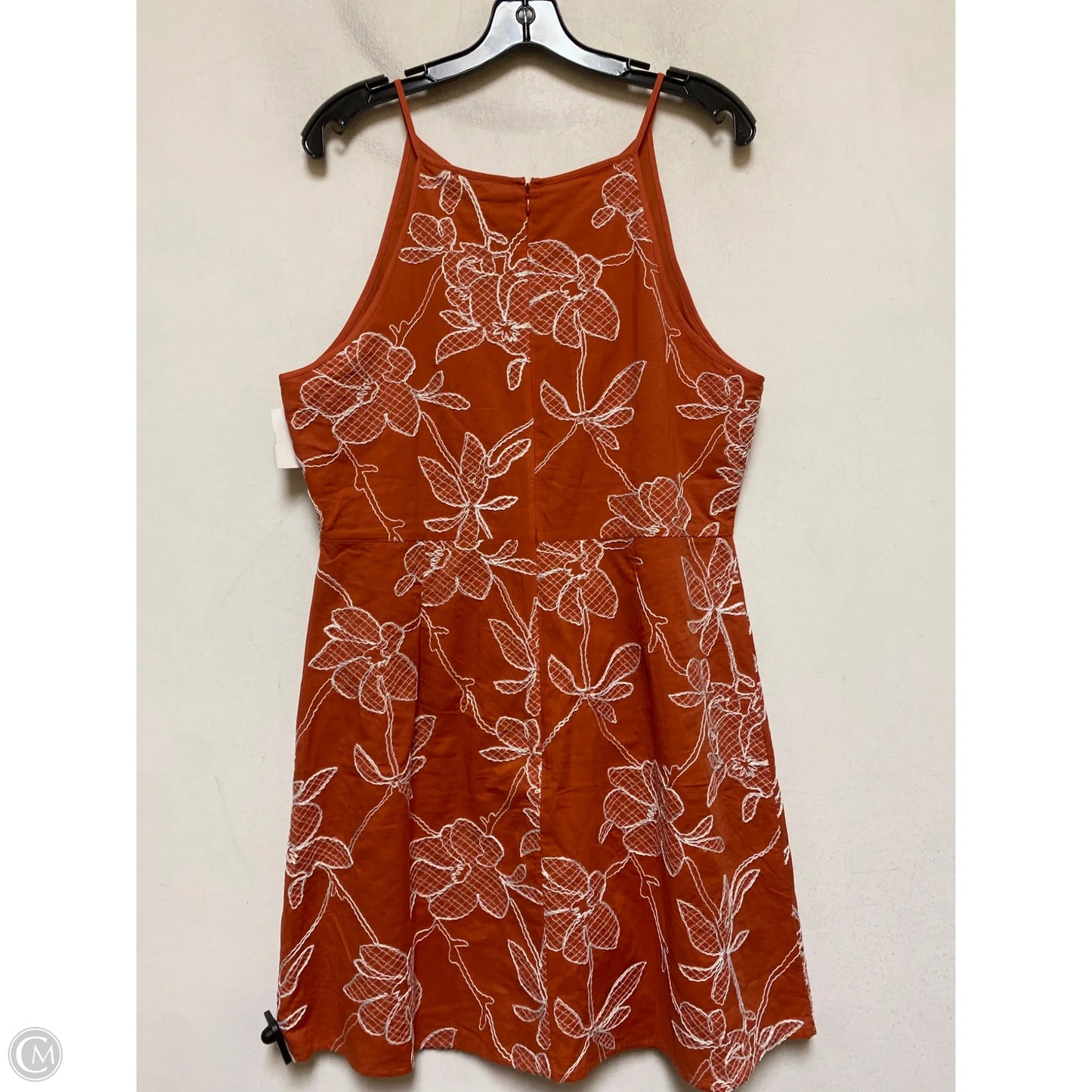 Dress Casual Short By Loft In Orange & White, Size: L