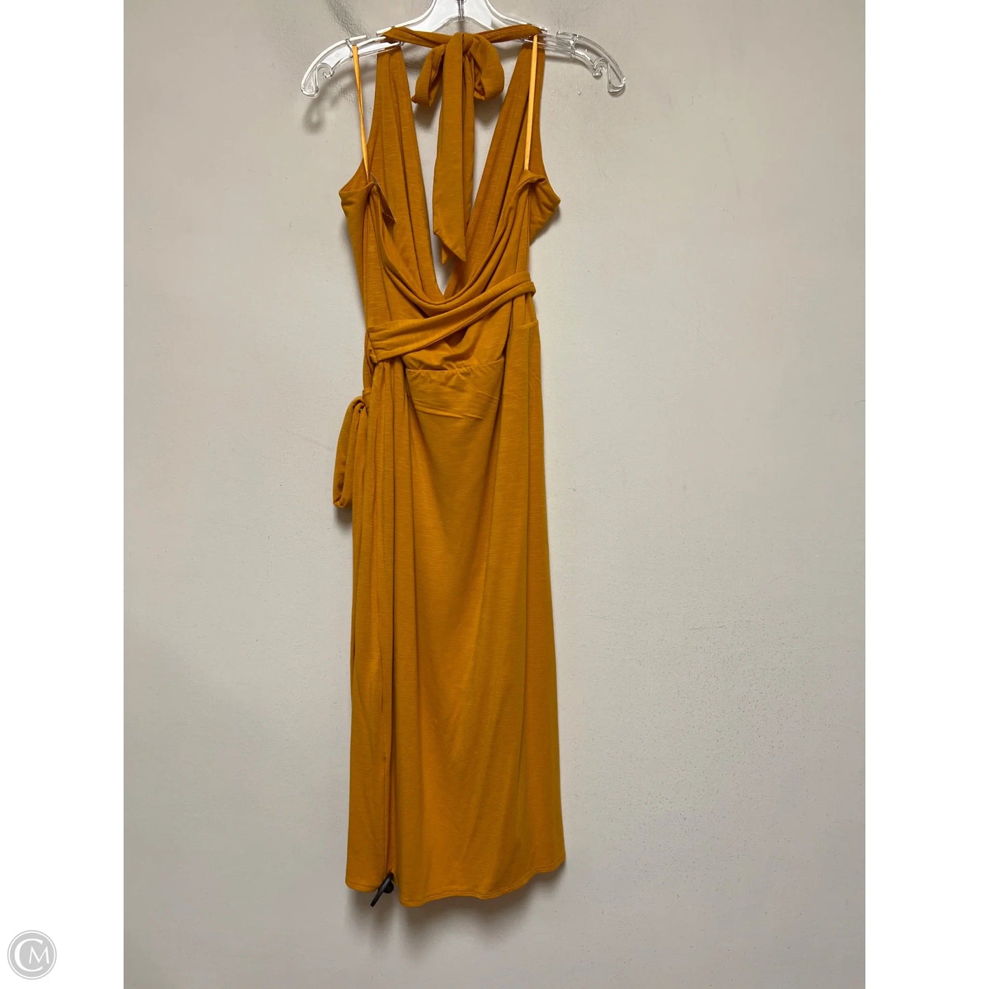 Dress Casual Midi By White House Black Market In Yellow, Size: Xl
