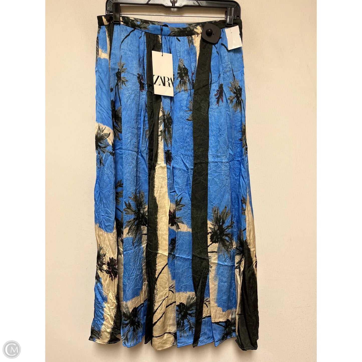 Skirt Maxi By Zara In Black & Blue, Size: 10