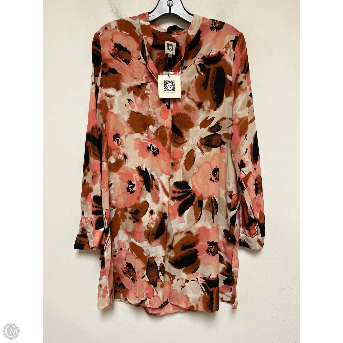 Top Long Sleeve By Anne Klein In Floral Print, Size: S