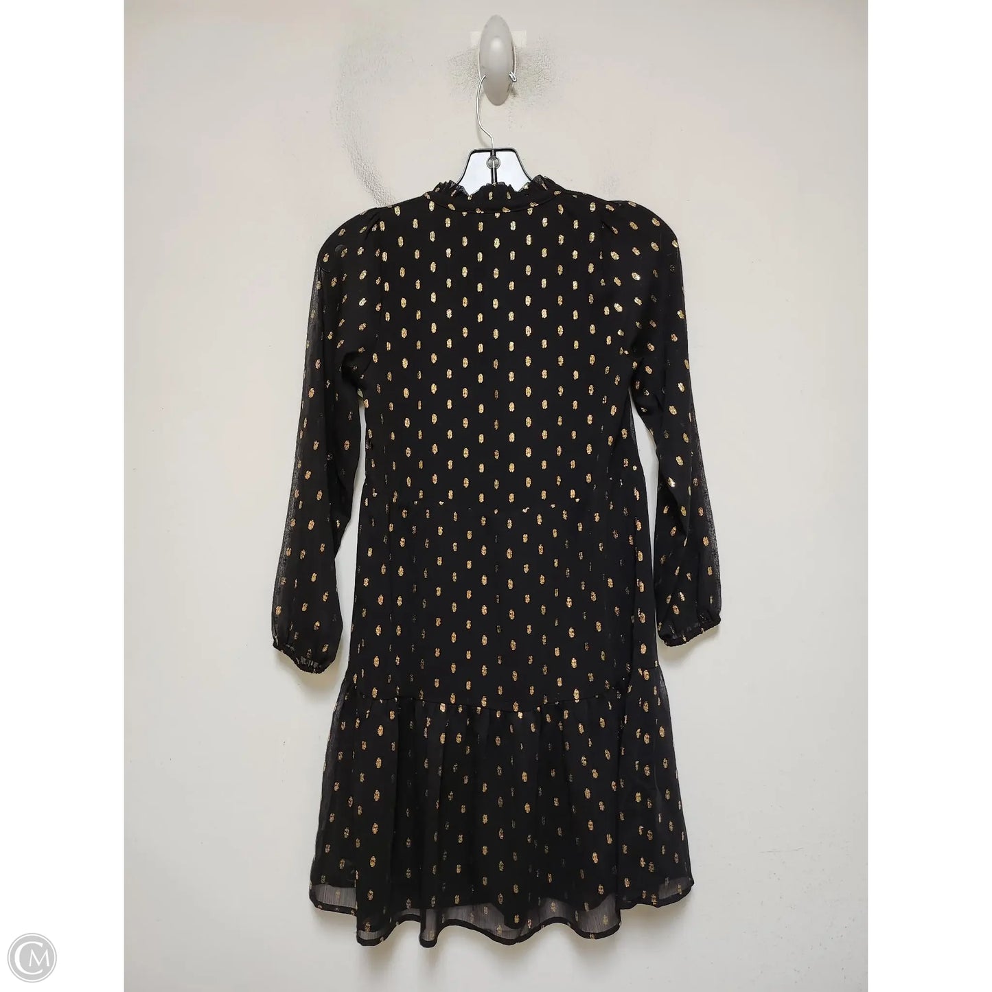 Dress Casual Short By Loft In Black & Gold, Size: Xxs