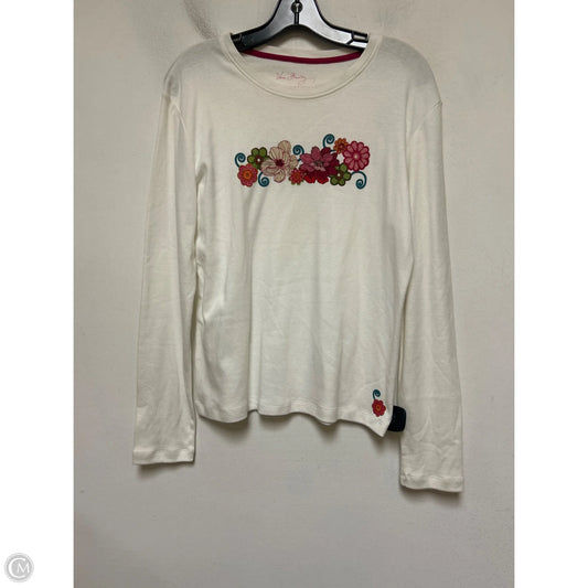 Top Long Sleeve By Vera Bradley In White, Size: L