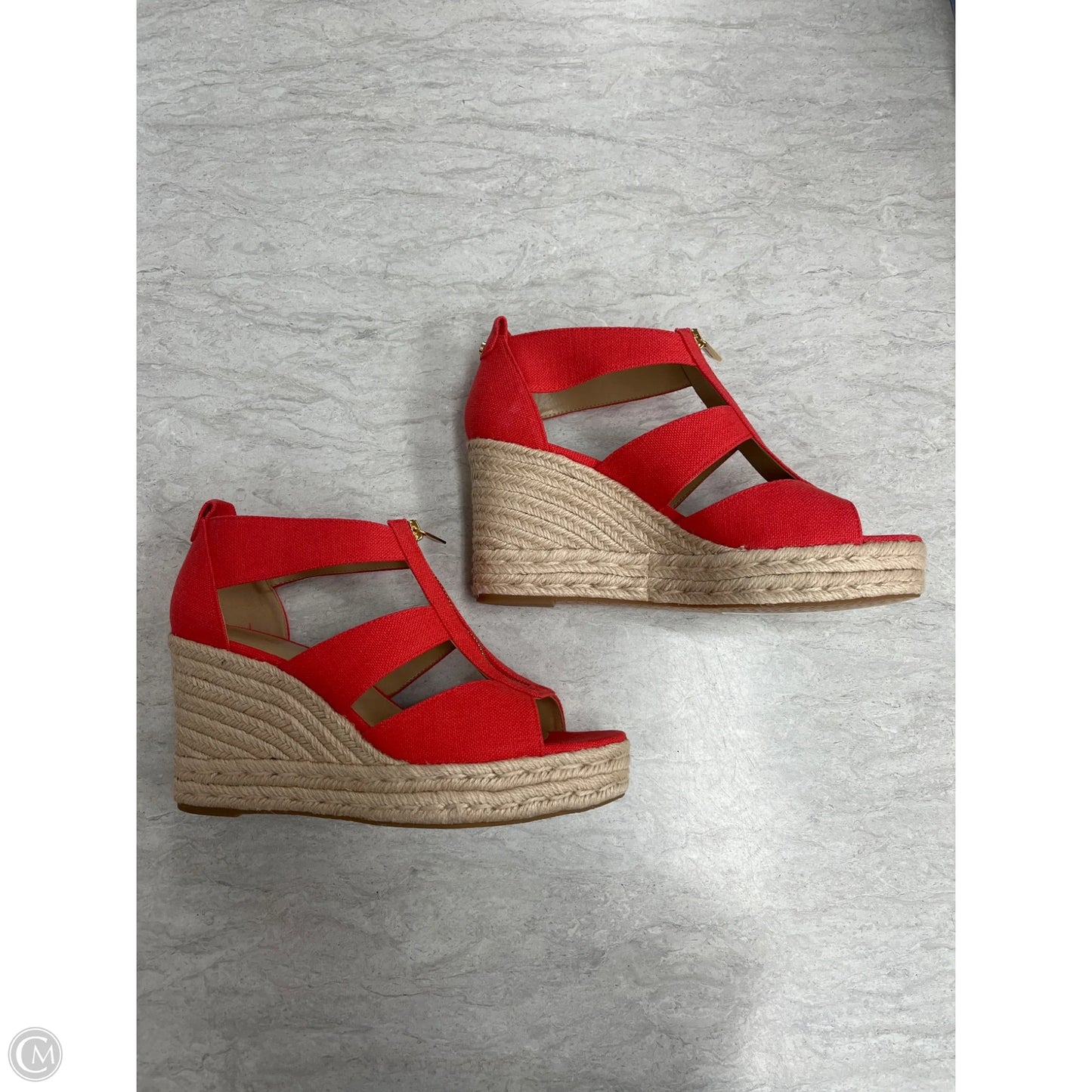 Sandals Heels Wedge By Michael By Michael Kors In Red, Size: 11
