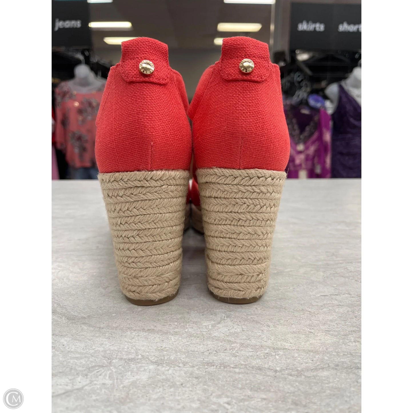 Sandals Heels Wedge By Michael By Michael Kors In Red, Size: 11