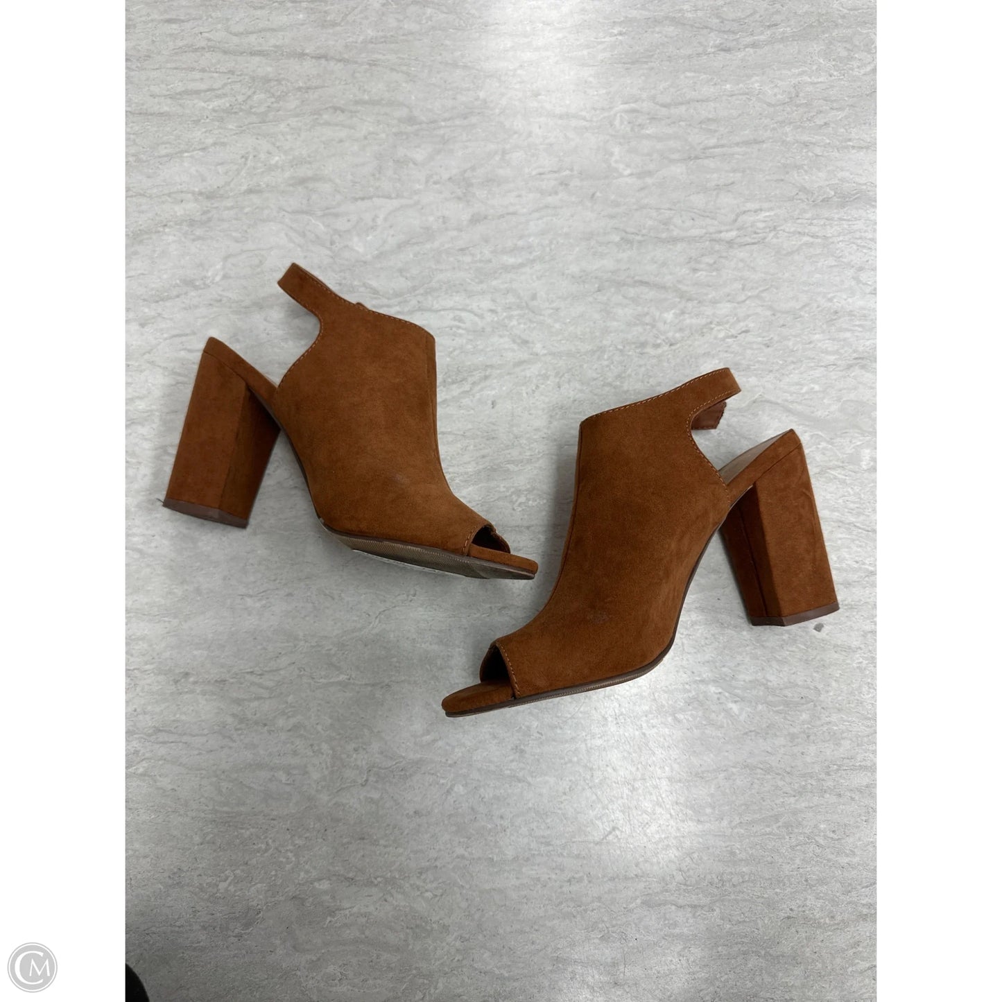 Shoes Heels Block By Material Girl In Brown, Size: 6.5