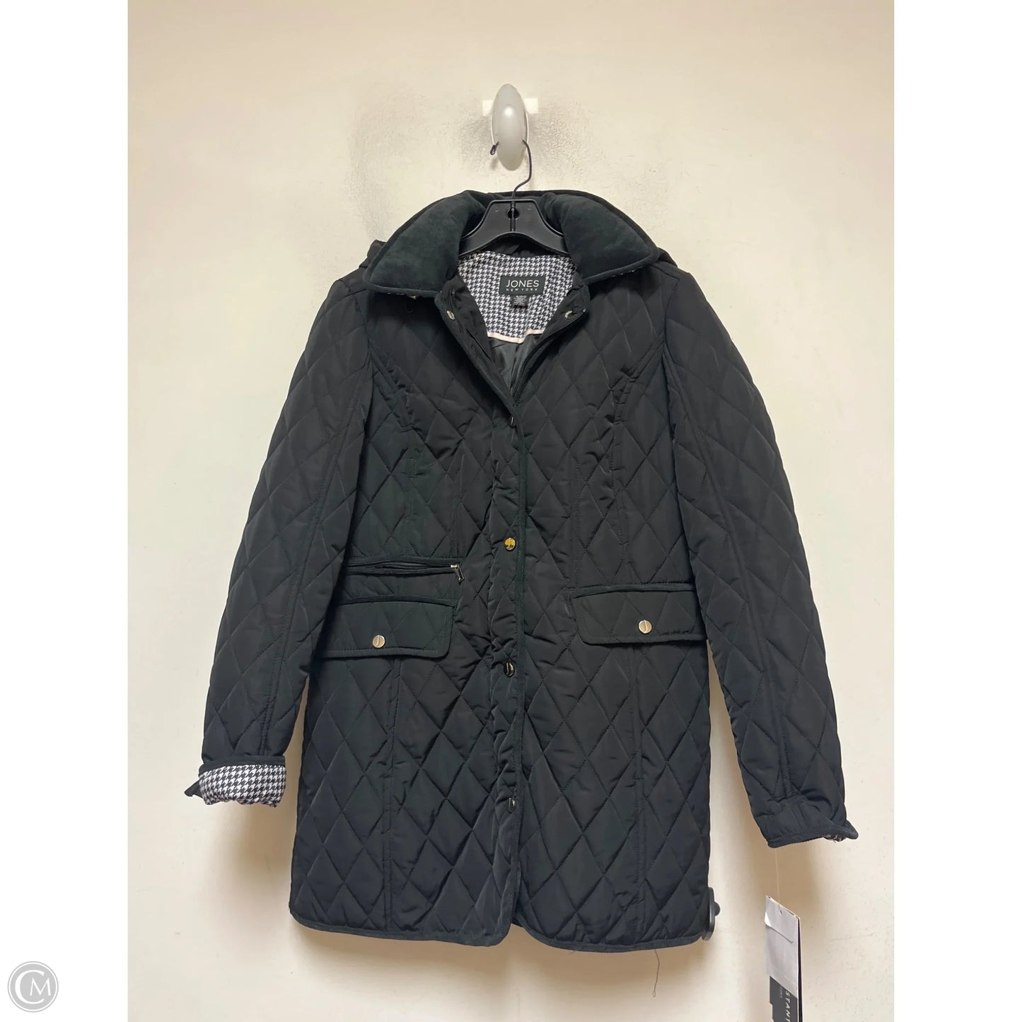 Coat Puffer & Quilted By Jones New York In Black, Size: S