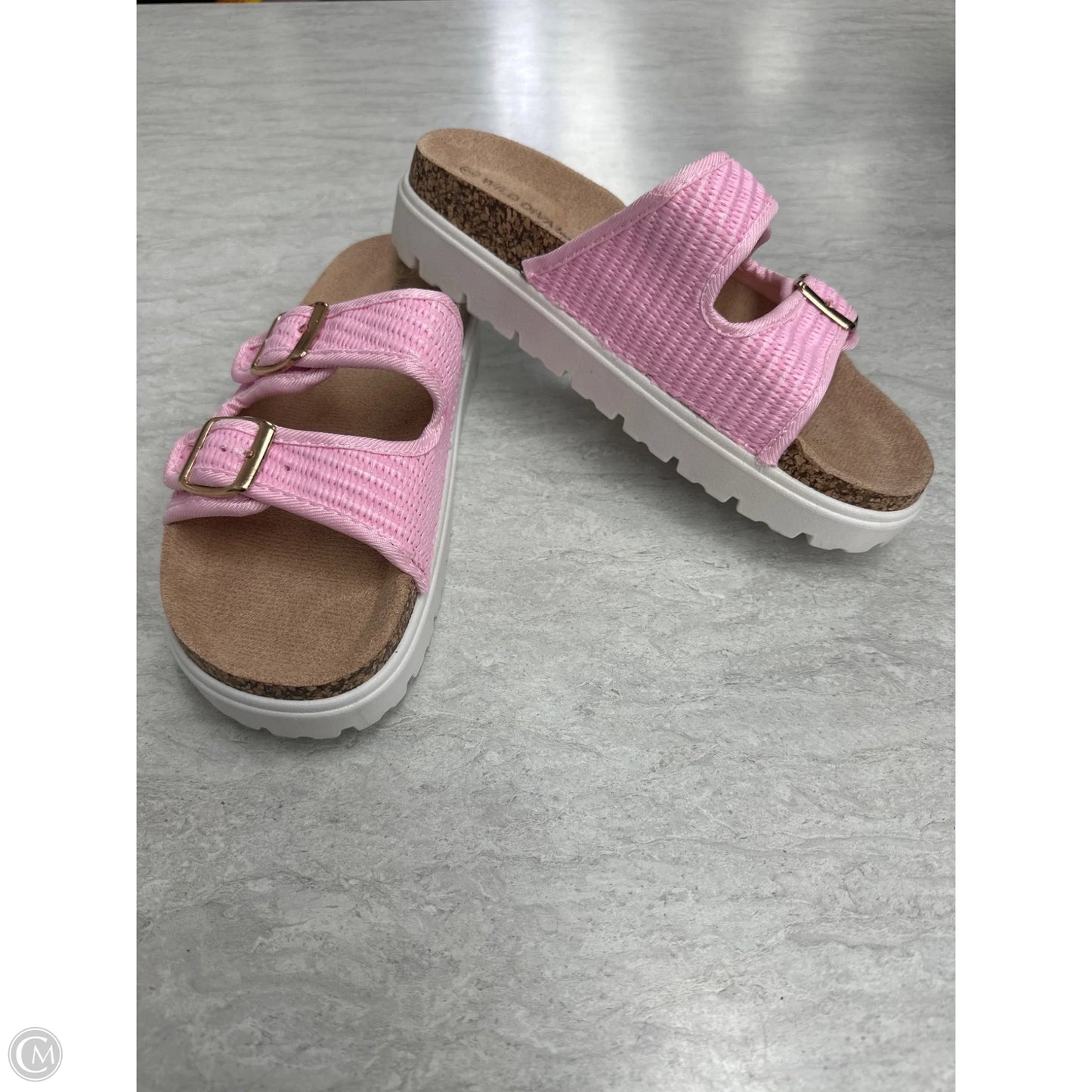 Sandals Flats By Wild Diva In Pink, Size: 9