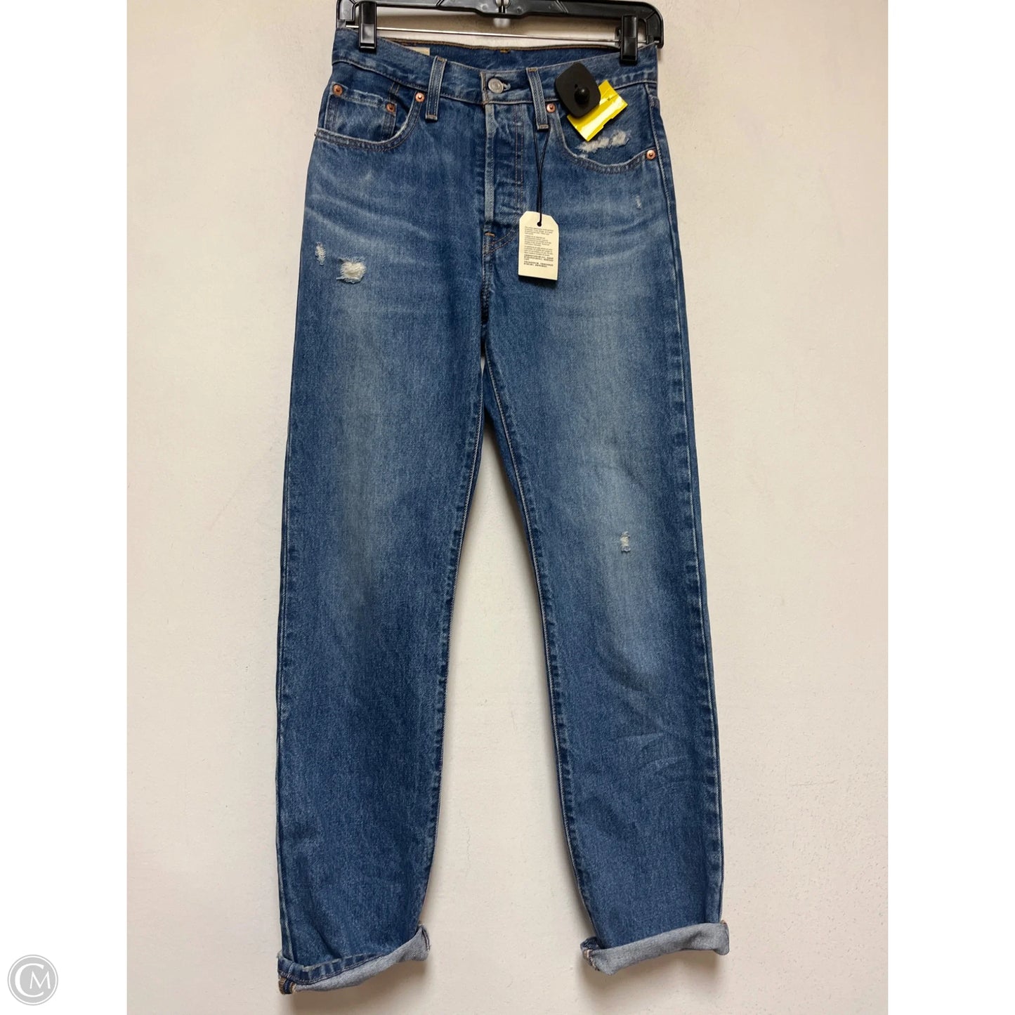 Jeans Straight By Levis In Blue Denim, Size: 0