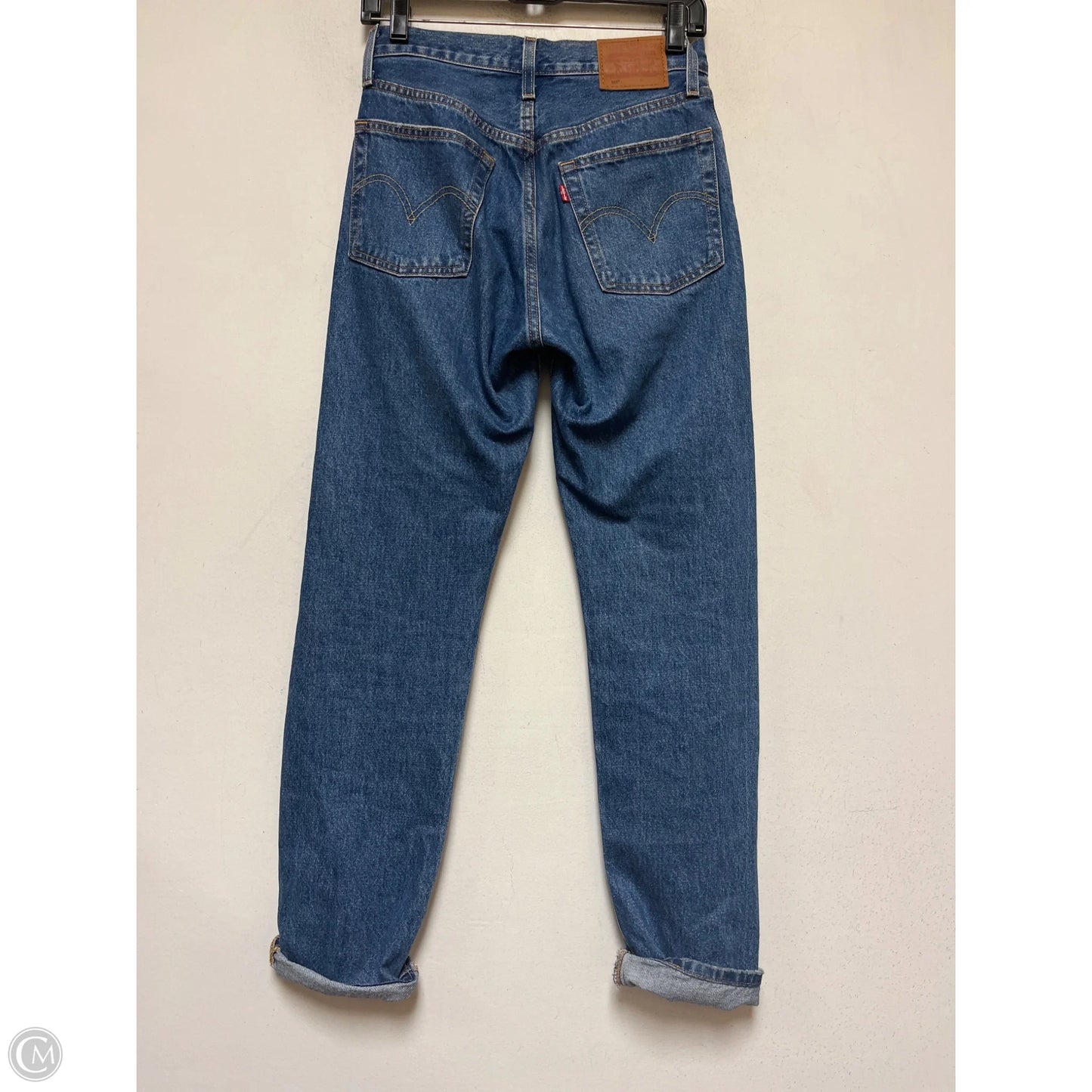 Jeans Straight By Levis In Blue Denim, Size: 0