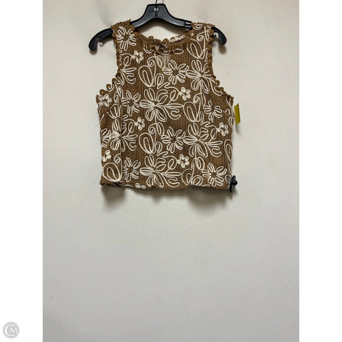 Tank Top By Solitaire In Brown & Cream, Size: L