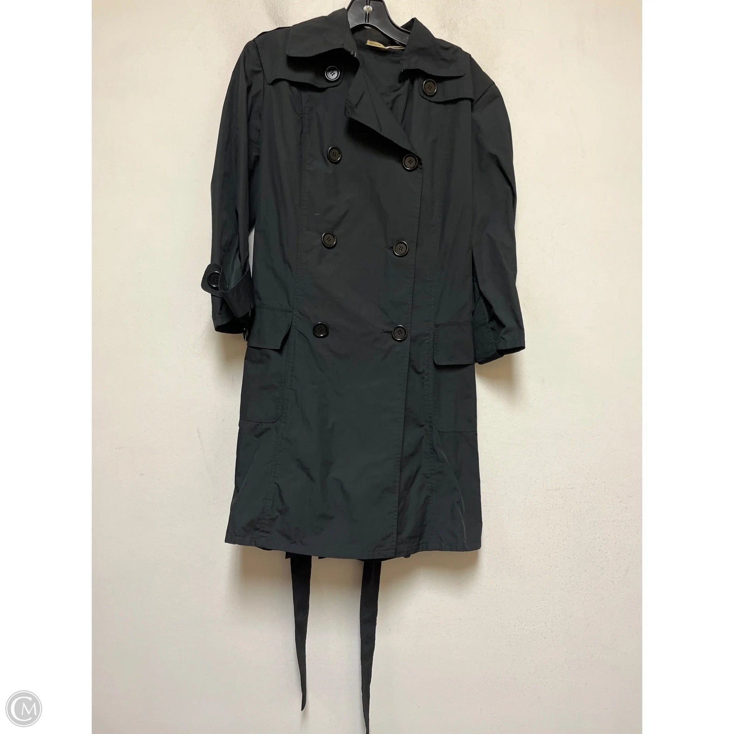 Coat Raincoat By Max Studio In Black, Size: M
