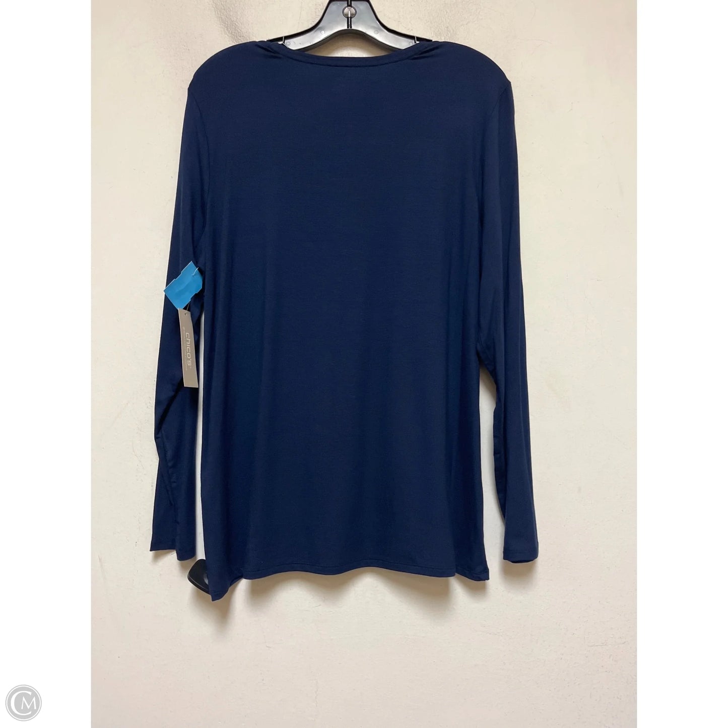 Top Long Sleeve By Chicos In Navy, Size: L