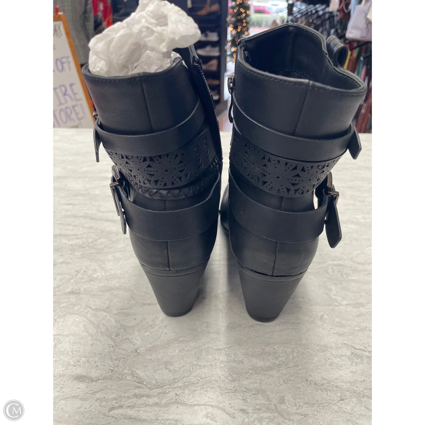 Boots Ankle Heels By Corkys In Black, Size: 10