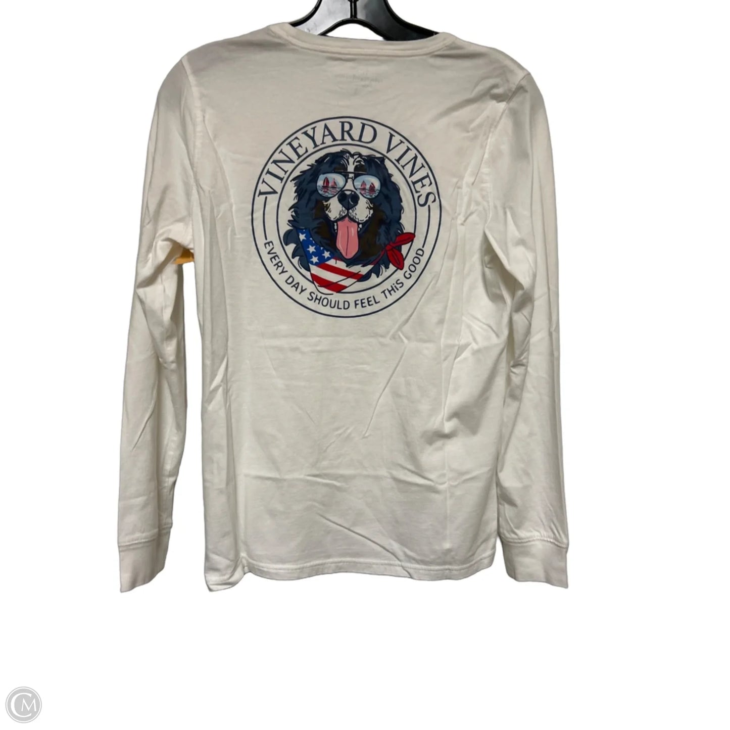 Top Long Sleeve By Vineyard Vines In White, Size: S