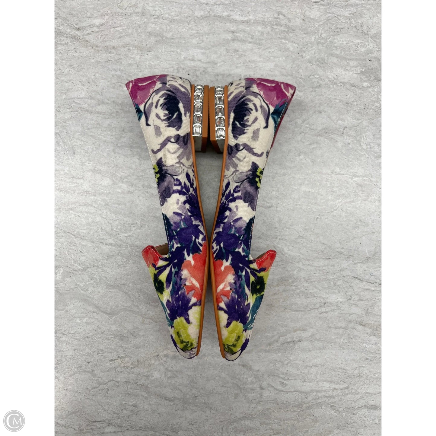 Shoes Heels Kitten By Clothes Mentor In Floral Print, Size: 7.5